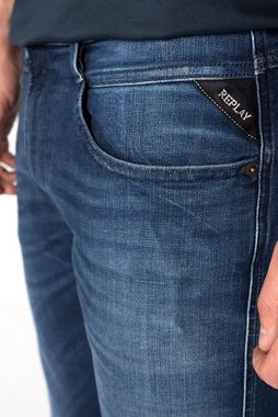 Replay Slim-fit-Jeans Anbass Clouds mit Logo-Batch