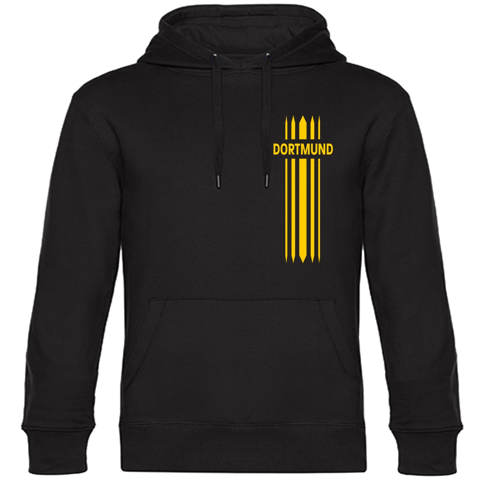 multifanshop Kapuzensweatshirt Dortmund - Streifen - Hoodie