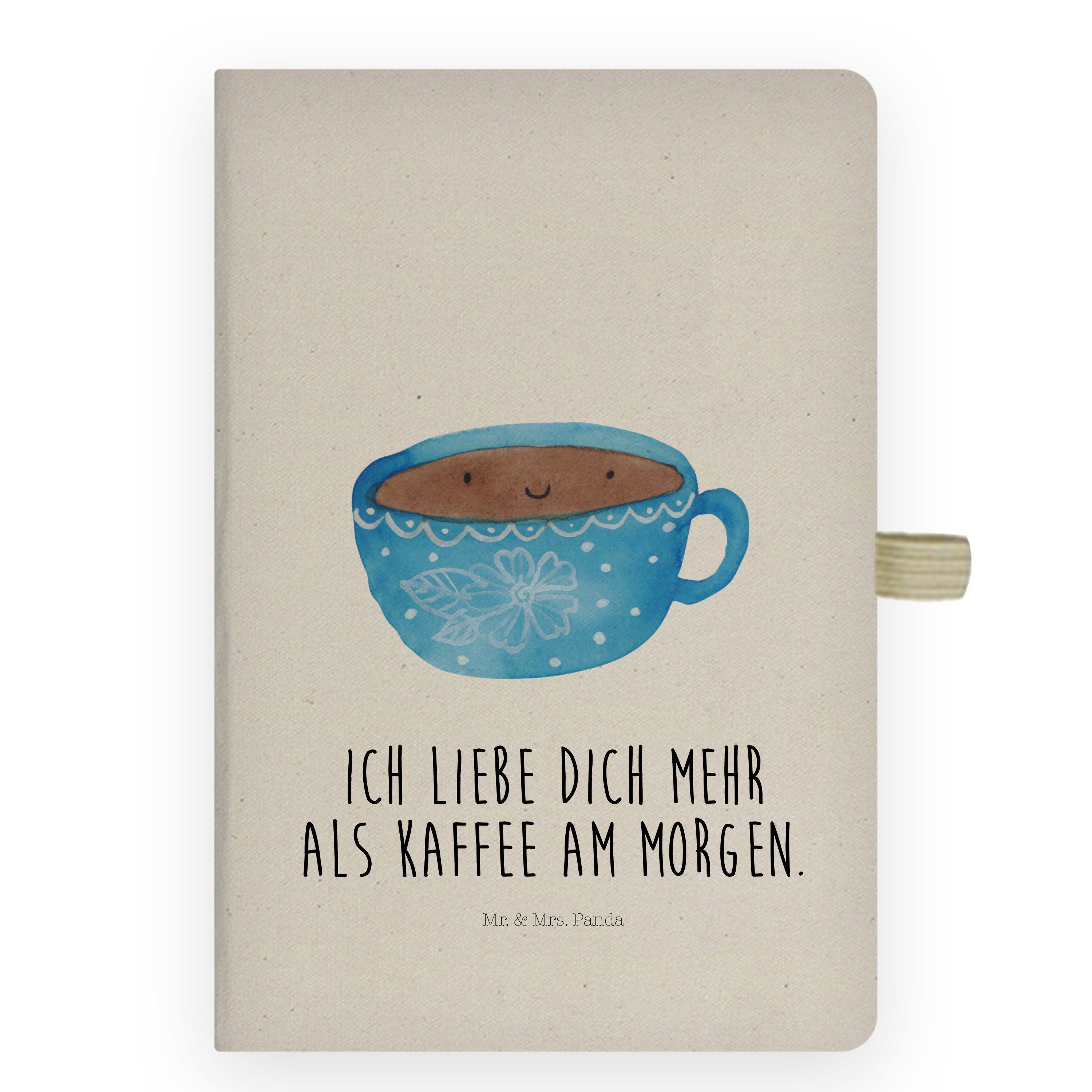 Mr. & Mrs. Panda Notizbuch Kaffee Tasse - Transparent - Geschenk, Notizen, Liebe, Tagebuch, Noti Mr. & Mrs. Panda, Edel bedruckt