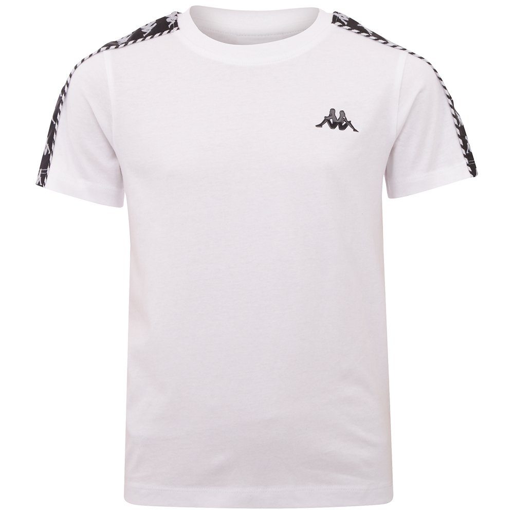 Kappa für hochwertigem Kids den Kappa T-Shirt Ärmeln, T-Shirt an Jacquard von Sportliches Logoband mit