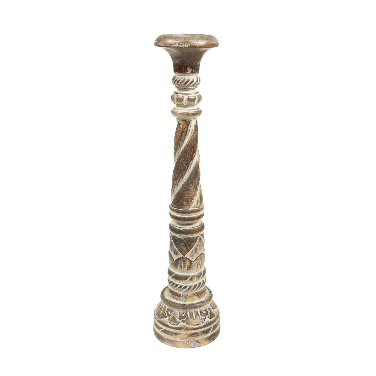 Säule Dekofigur Herstellung cm im traditionelle in 60 Kerzenständer St), Galerie Brownwash Oriental Handarbeit Ursprungsland (1