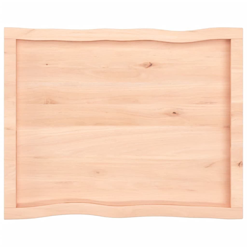 Unbehandelt furnicato Baumkante cm (1 St) Tischplatte Massivholz 80x60x(2-4)