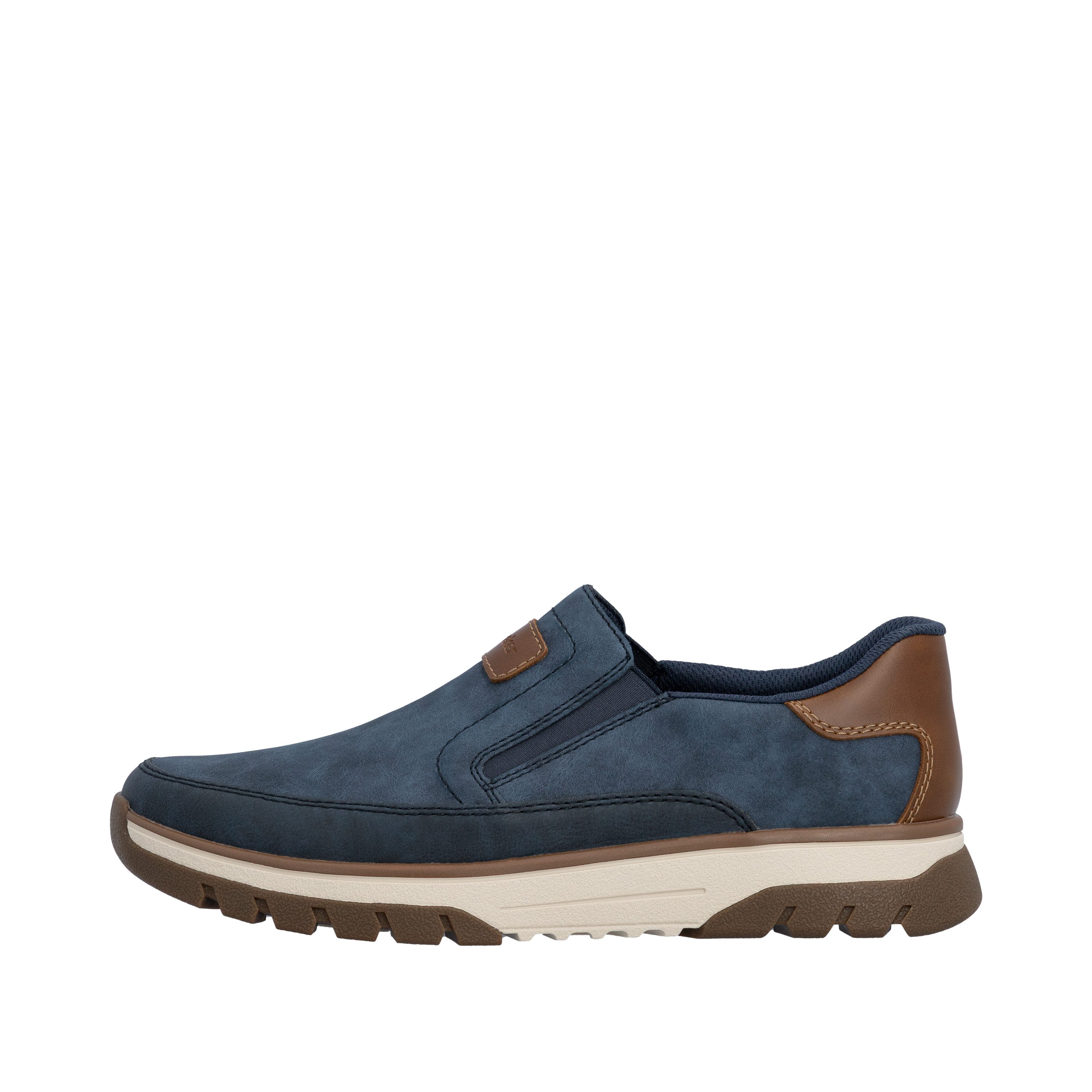 Rieker Slip-On Sneaker Slipper, Halbschuh, Freizeitsneaker mit Kontrastbesatz