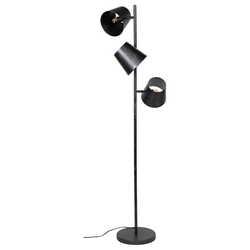famlights Stehlampe, Stehleuchte 3-flammig, Grau E27 in Nein, enthalten: Leuchtmittel Marco Angabe, warmweiss, Stehlampe, keine Standlampe