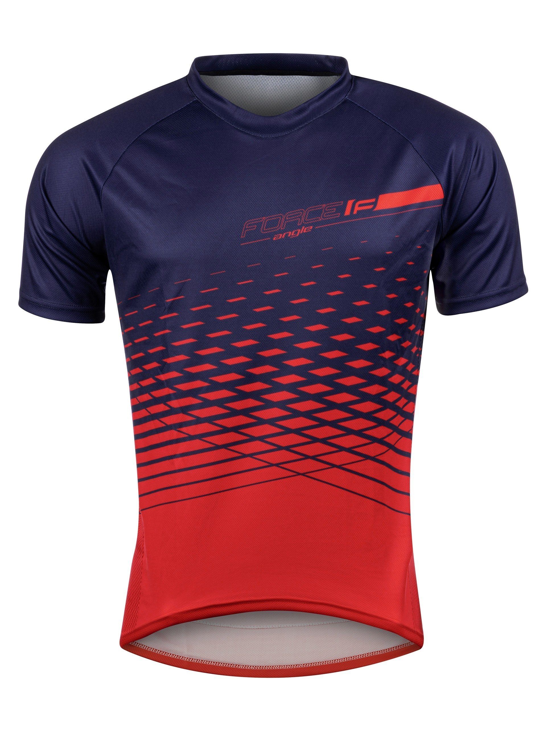 Radtrikot Jersey FORCE MTB ANGLE blau-rot
