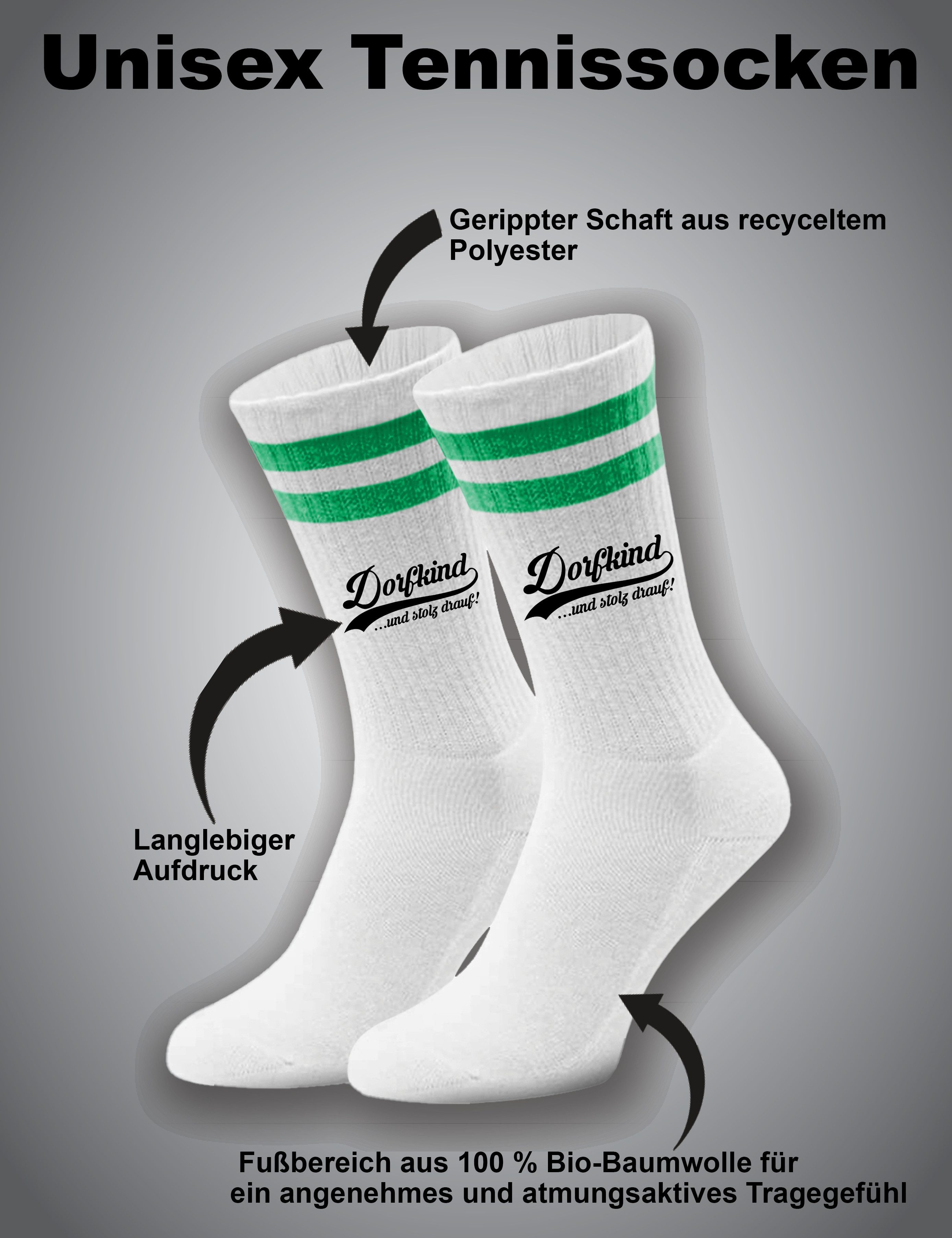 Youth Designz Tennissocken Dorfkind Unisex Socken Geschenk mit verstärkter Verse und Zehenbereich