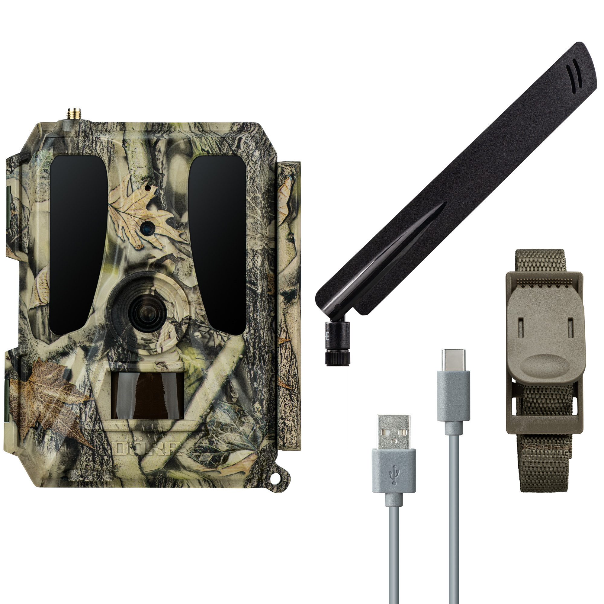 Dörr Wildkamera DÖRR Cloud Pro 4G Überwachungskamera, 60° & 100°, AA & Wiederaufladbar (Außenbereich, Innenbereich, Kein SIM-Lock, kein Abozwang, kostenlose DÖRR Cloud App)