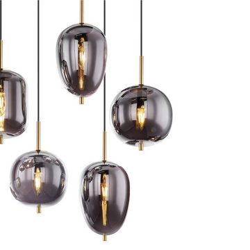 Globo Hängeleuchte Hängeleuchte Esszimmer Pendelleuchte Wohnzimmer Hängelampe Glas, 8 flammig, ohne Leuchtmittel, Lichtfarbe ist abhängig vom Leuchtmittel, Pendellampe, Schlafzimmer, Küche, Flur