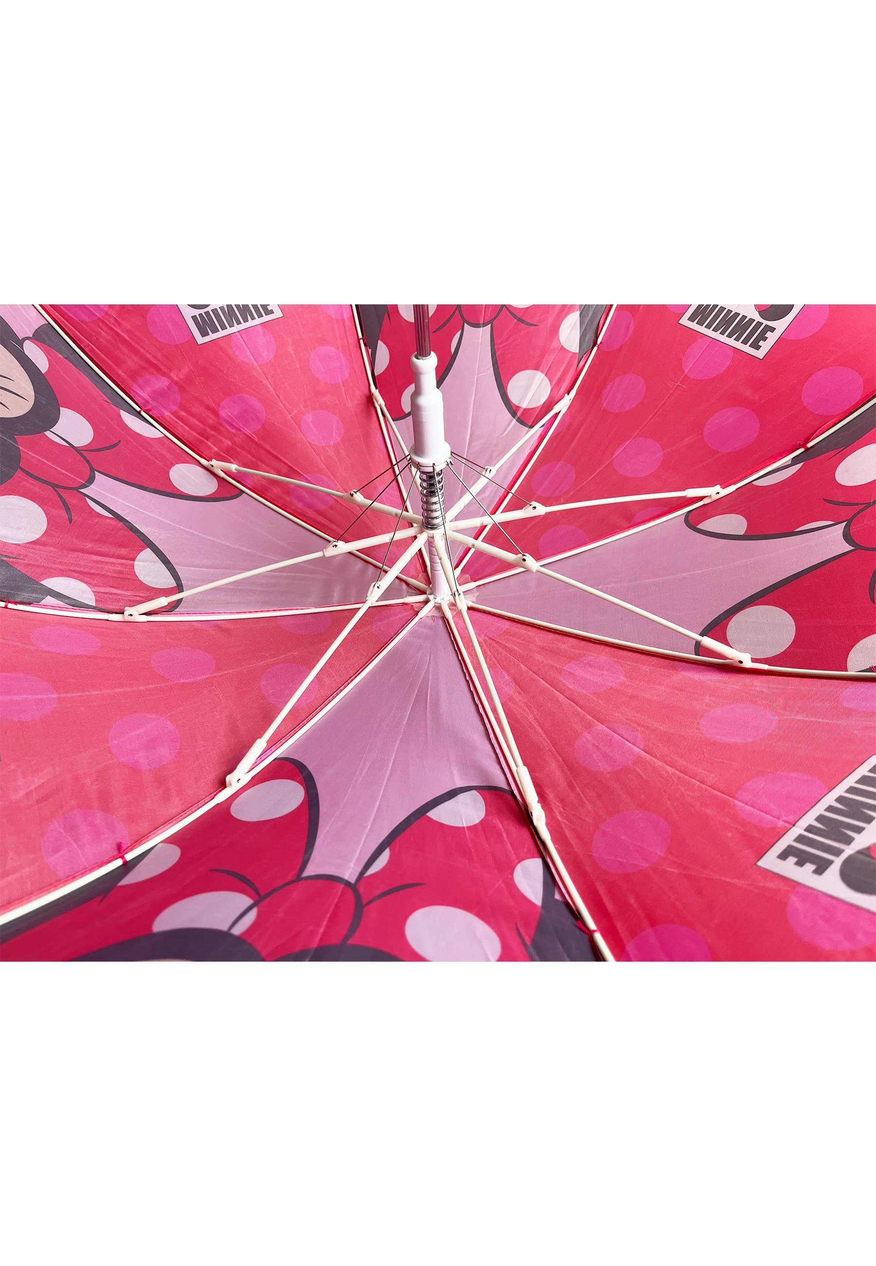 Disney Kinder Minnie Mouse Stockregenschirm Regenschirm Kuppelschirm Stock-Schirm