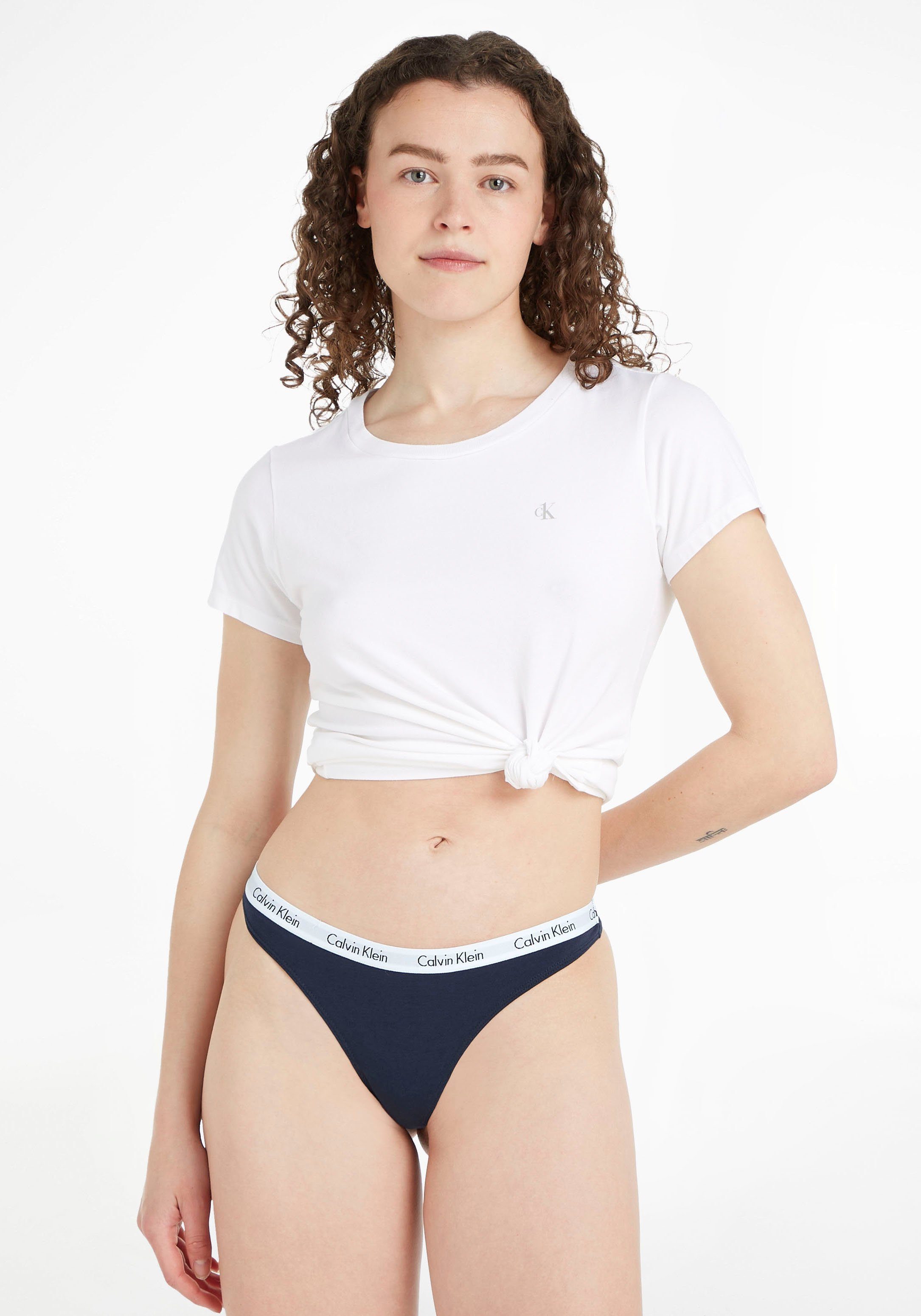 Calvin Klein Underwear T-String mit Logobund dunkelblau