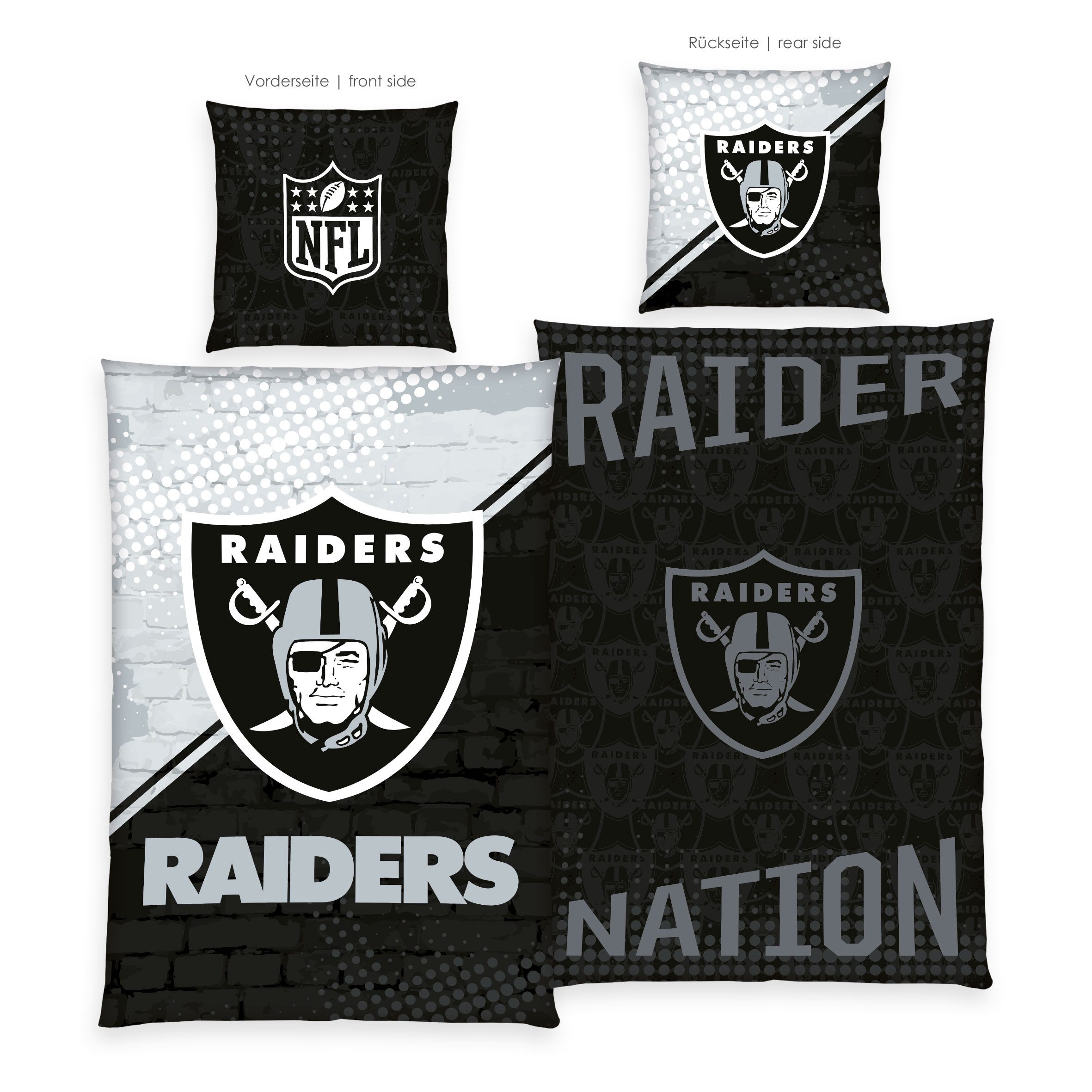 NFL Bettwäsche NFL Raiders, Renforcé, 2 günstig online kaufen