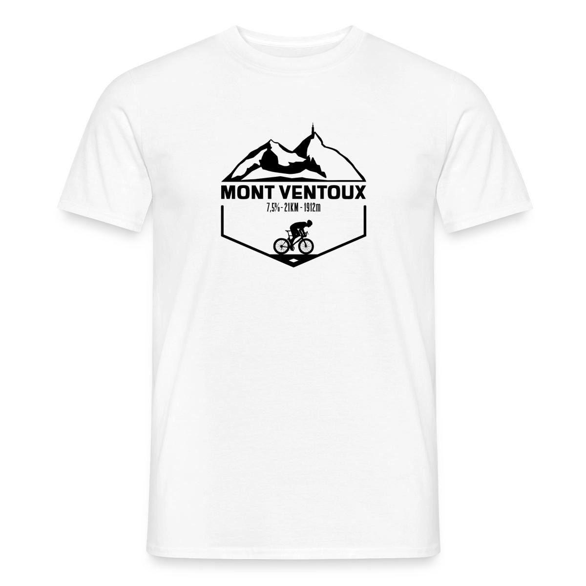 Spreadshirt T-Shirt Mont Ventoux, Radsport, Schwarz Männer T-Shirt (1-tlg)