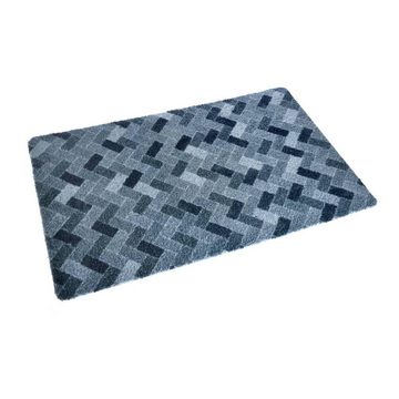 Badematte acerto® BELIZE5 Badteppich – waschbarer Badvorleger 45x70 cm acerto®, Höhe 6.5 mm, Gummi, Rechteck