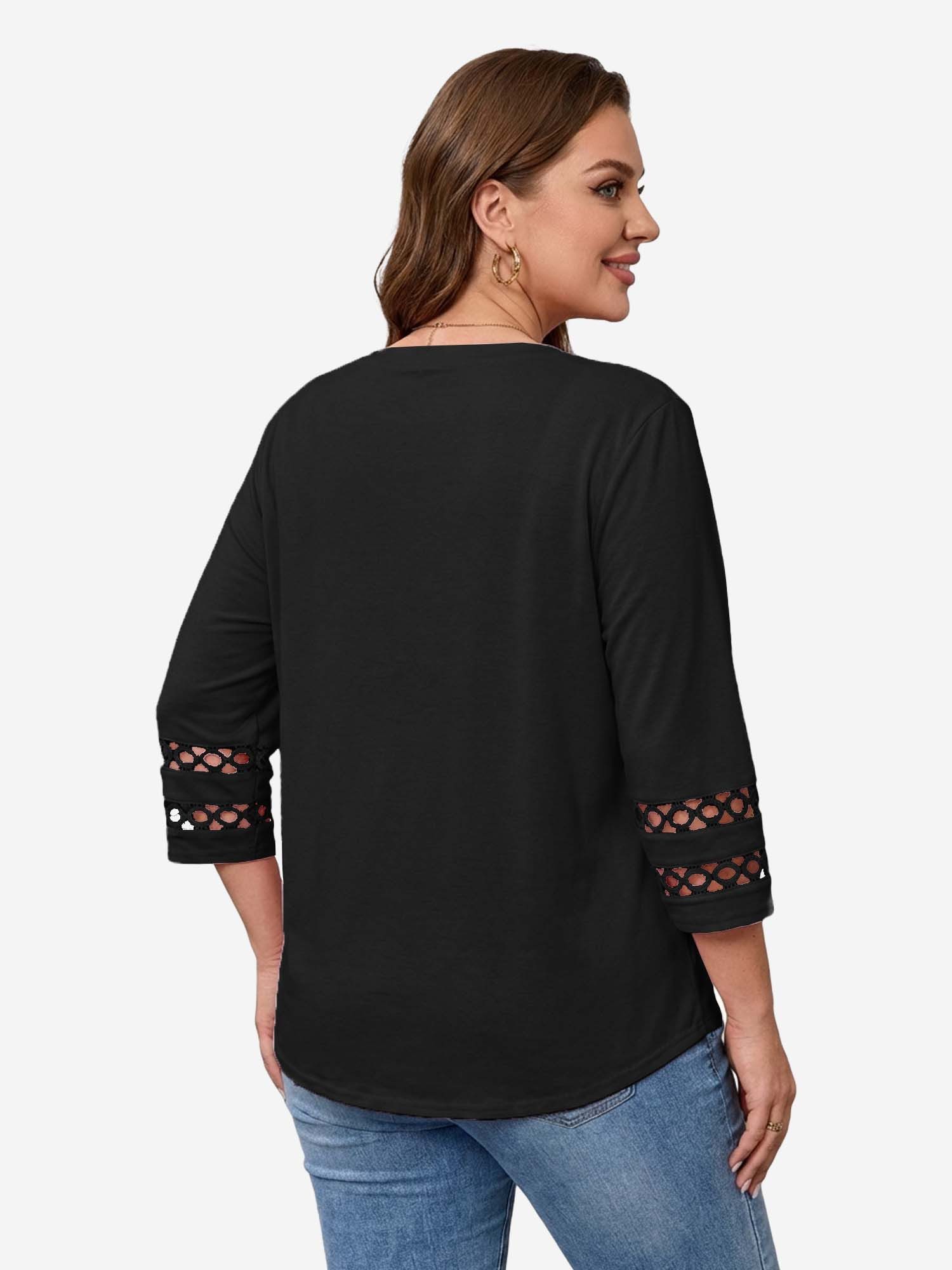 Imily Bela T-Shirt Damen 3/4-Ärmel Hemd in großen Größen (Packung, 1-tlg., günstig online kaufen
