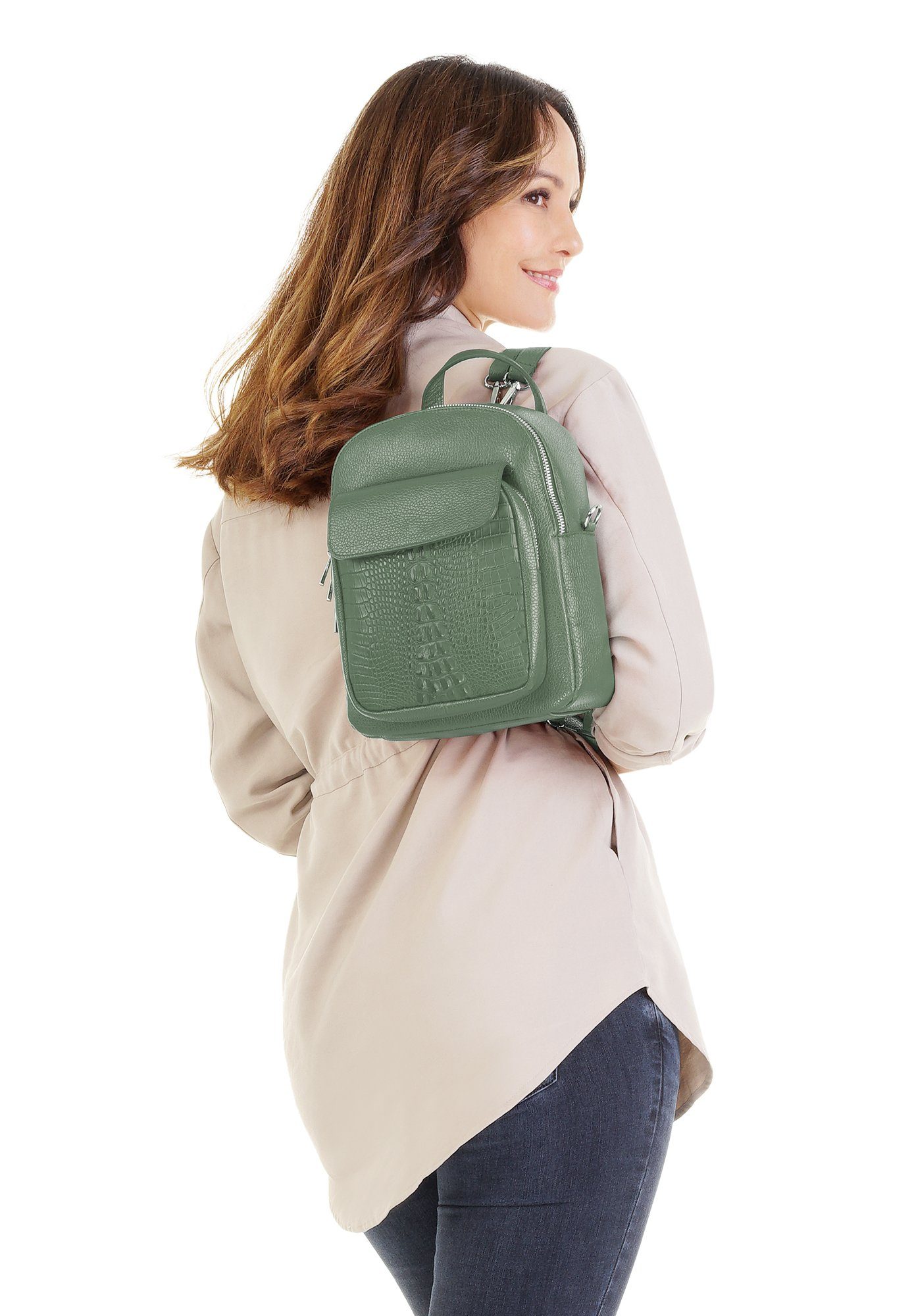 Cluty Cityrucksack, echt Leder, Made in günstig online kaufen