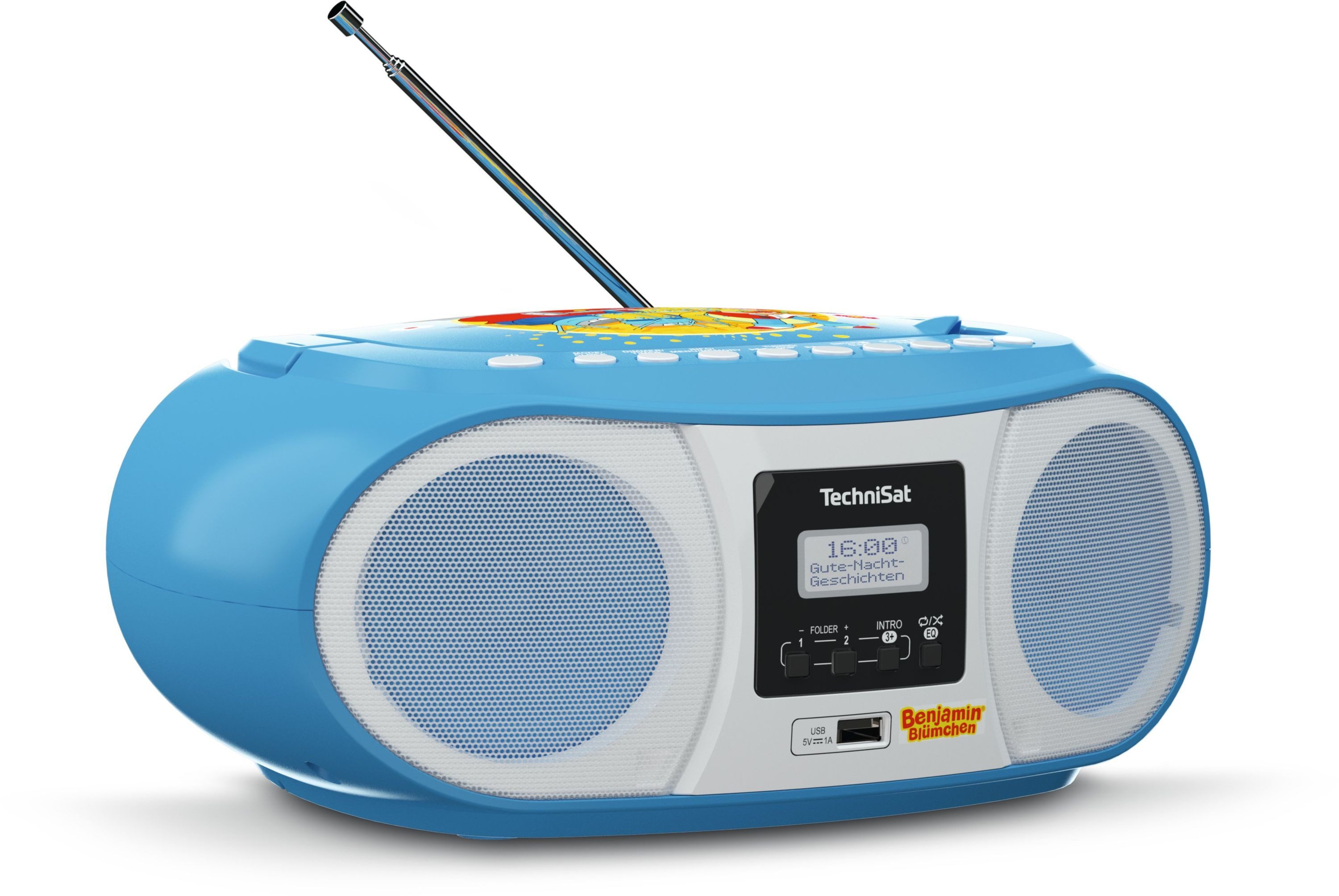 TechniSat DIGITRADIO 1990 Benjamin Blümchen Edition Digitalradio (DAB) (Digitalradio (DAB), FM-Tuner mit RDS, 3 W, CD-Player, Bluetooth)