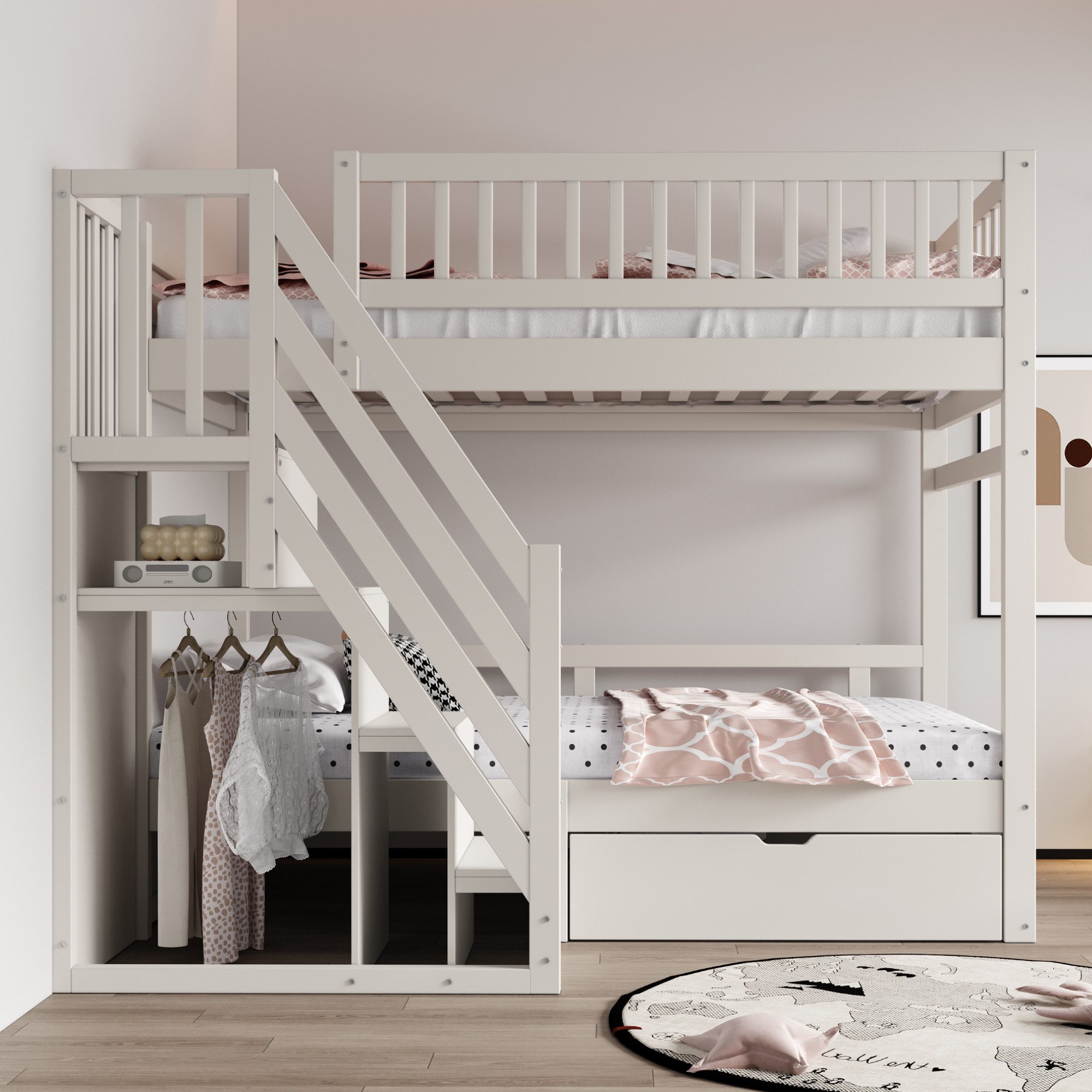 HAUSS SPOLE Etagenbett 90x200cm, Sicherheitsleiter mit günstig online kaufen
