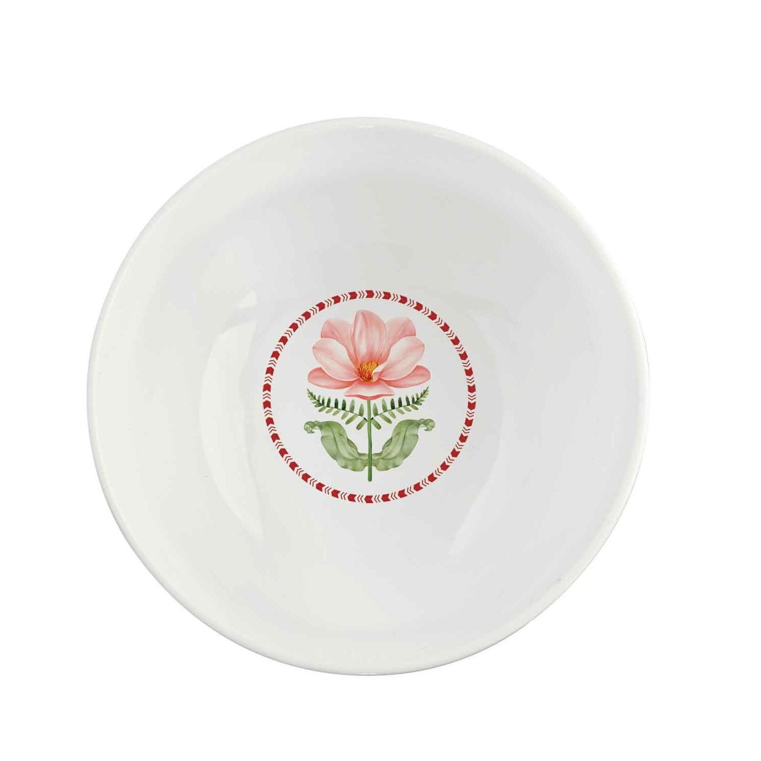 EasyLife Dessertschale Flowery, Porzellan, Spülmaschinengeeignet, Mehrfarbig, Blumen, H: 5.5cm