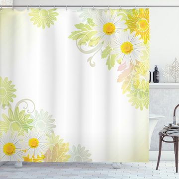 Abakuhaus Duschvorhang Moderner Digitaldruck mit 12 Haken auf Stoff Wasser Resistent Breite 175 cm, Höhe 180 cm, Blumen Abstrakt