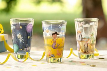 LEONARDO Gläser-Set BAMBINI AVVENTURA Weltall, Glas, 300 ml, 6-teilig