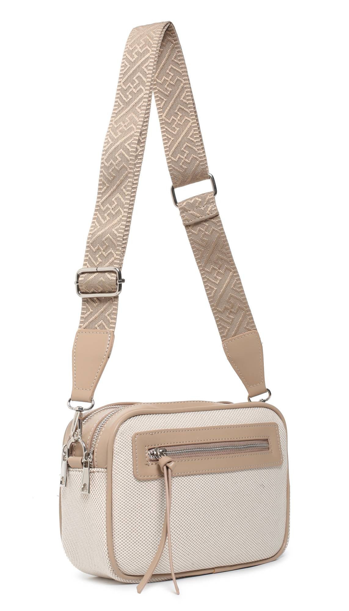ITALYSHOP24 Schultertasche Damen Tasche Crossbody Canvas günstig online kaufen