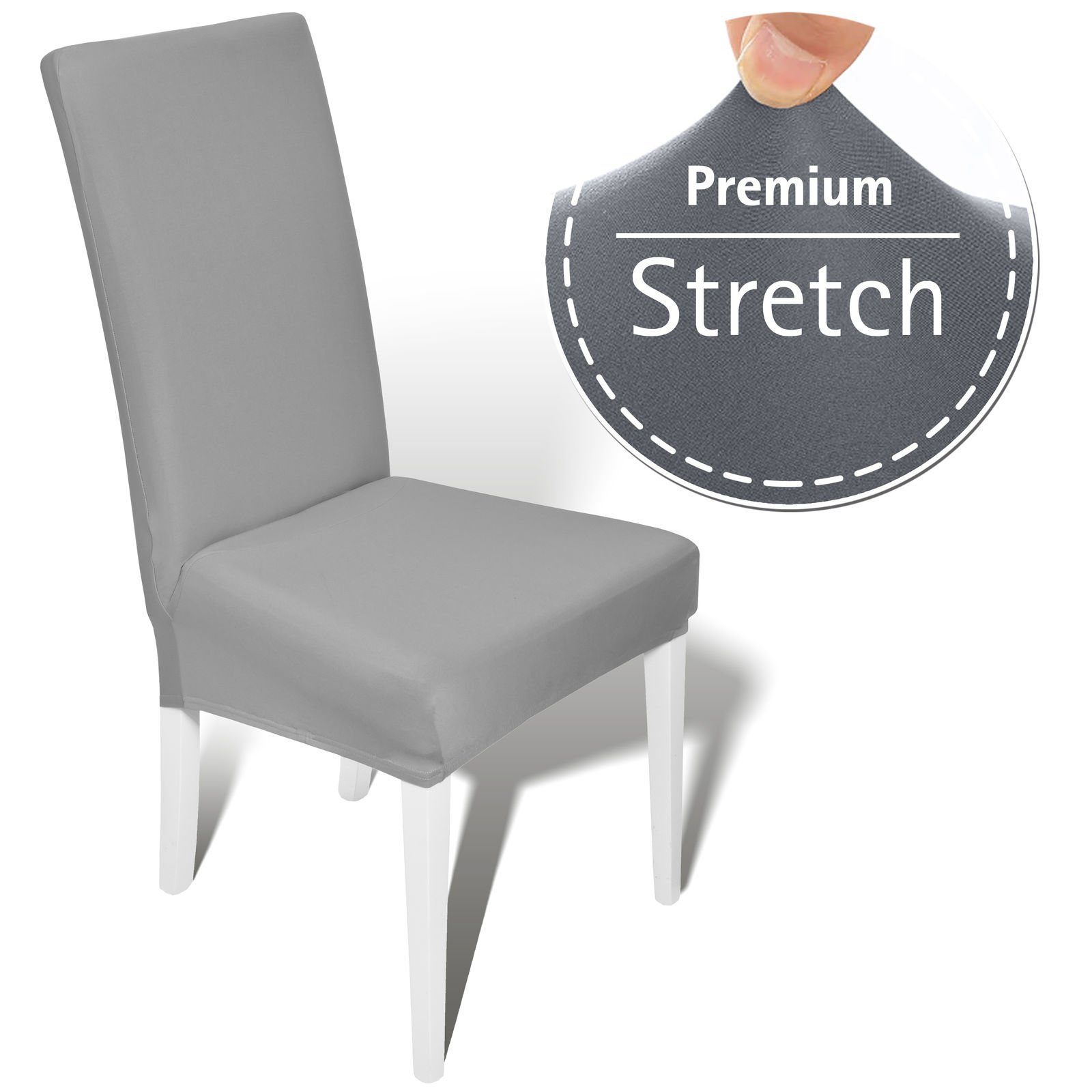 Melody Stuhlhusse Stretch Stuhlüberzug Stuhlbezug Stretchhusse Husse elastisch, Einfach zu reinigen, Bügelfrei, Robust, Dekorativ, Elastisches Materia