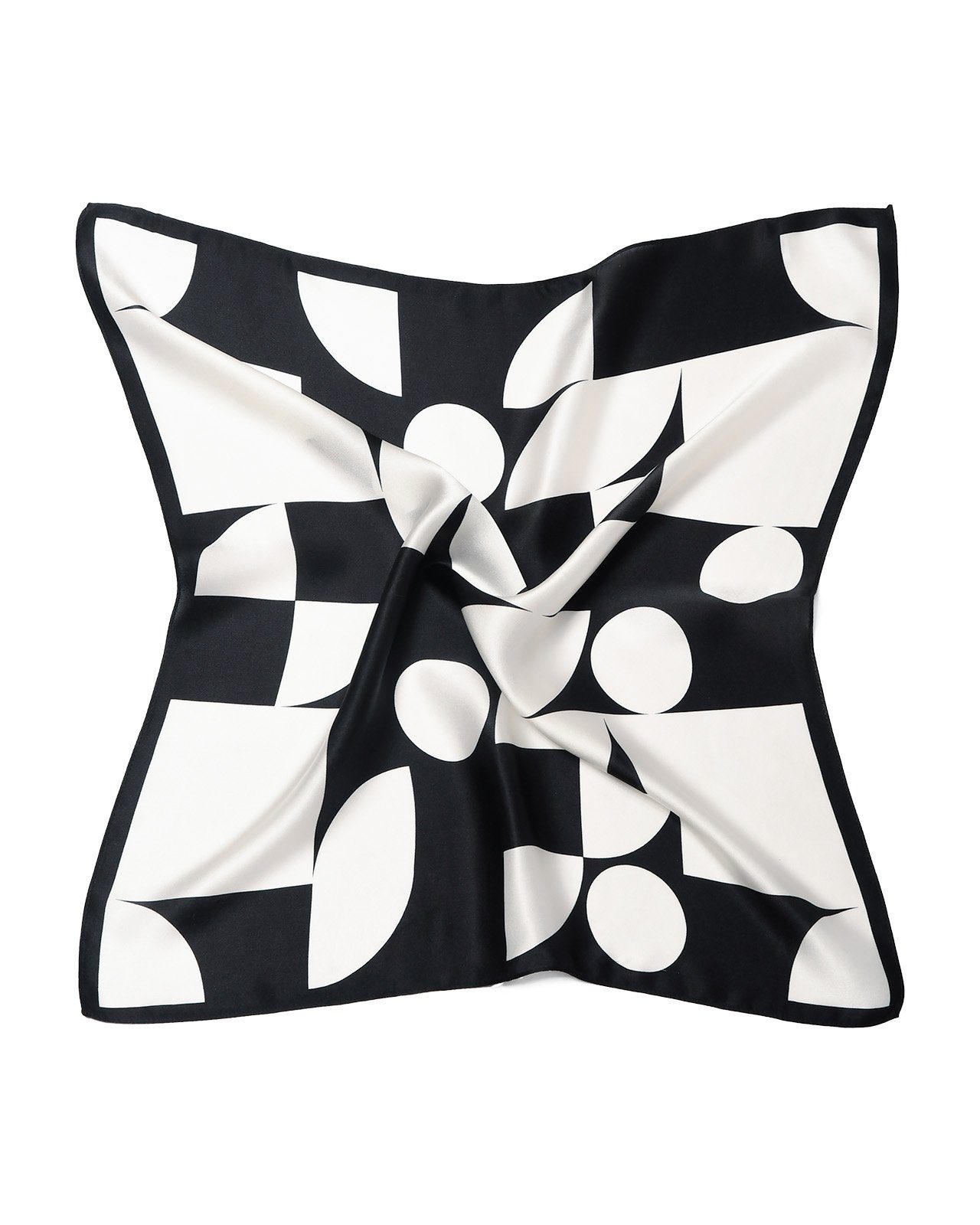 MayTree Seidentuch quadratisch,Geometrie 53x53 cm, schwarz günstig online kaufen