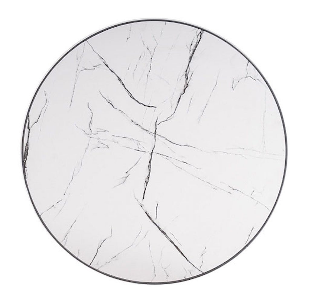 Marmor Couchtisch Feldmann-Wohnen B, grau Dolores weiß 80x80x42cm