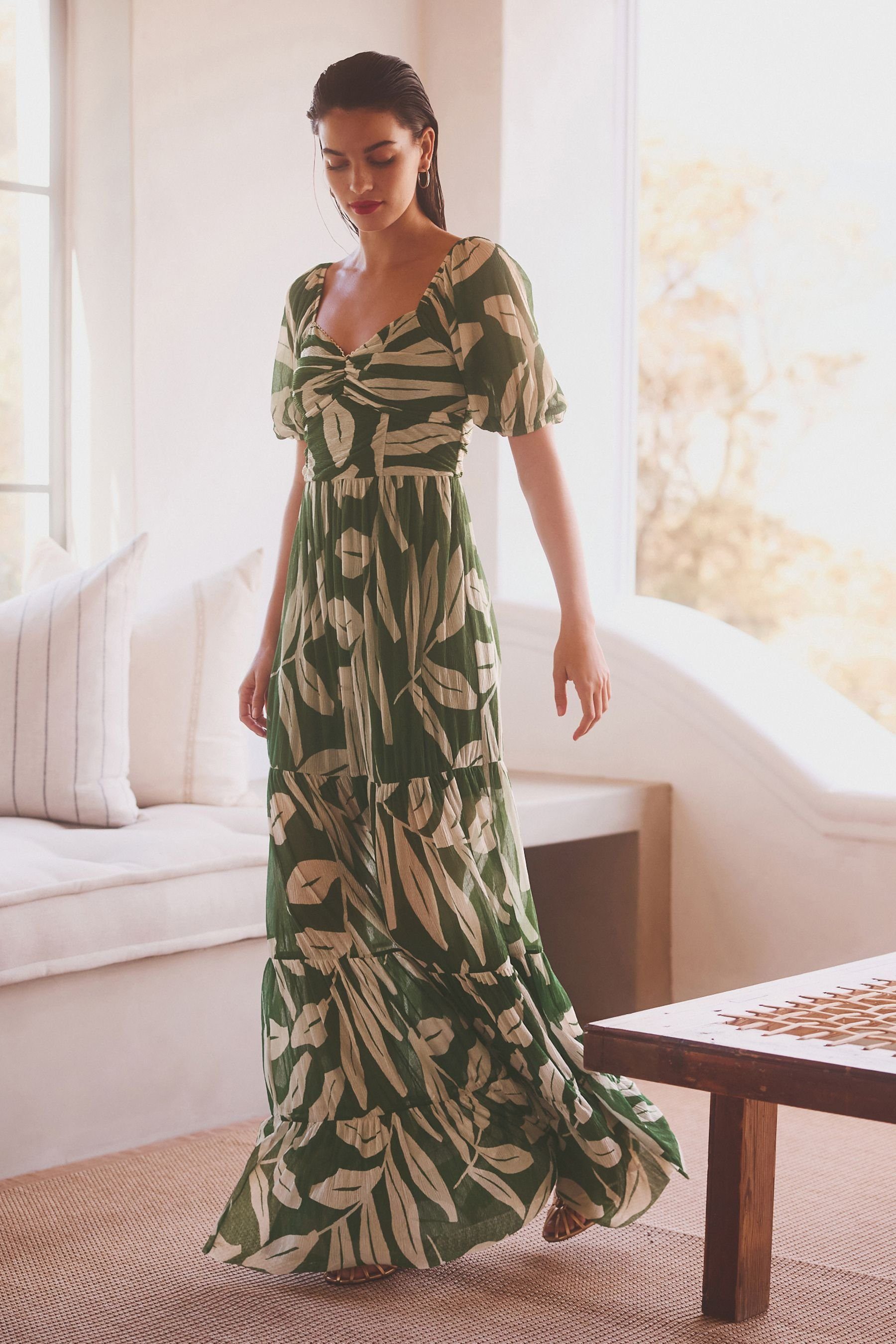Next Partykleid Kurzärmliges festliches Maxikleid (1-tlg) günstig online kaufen