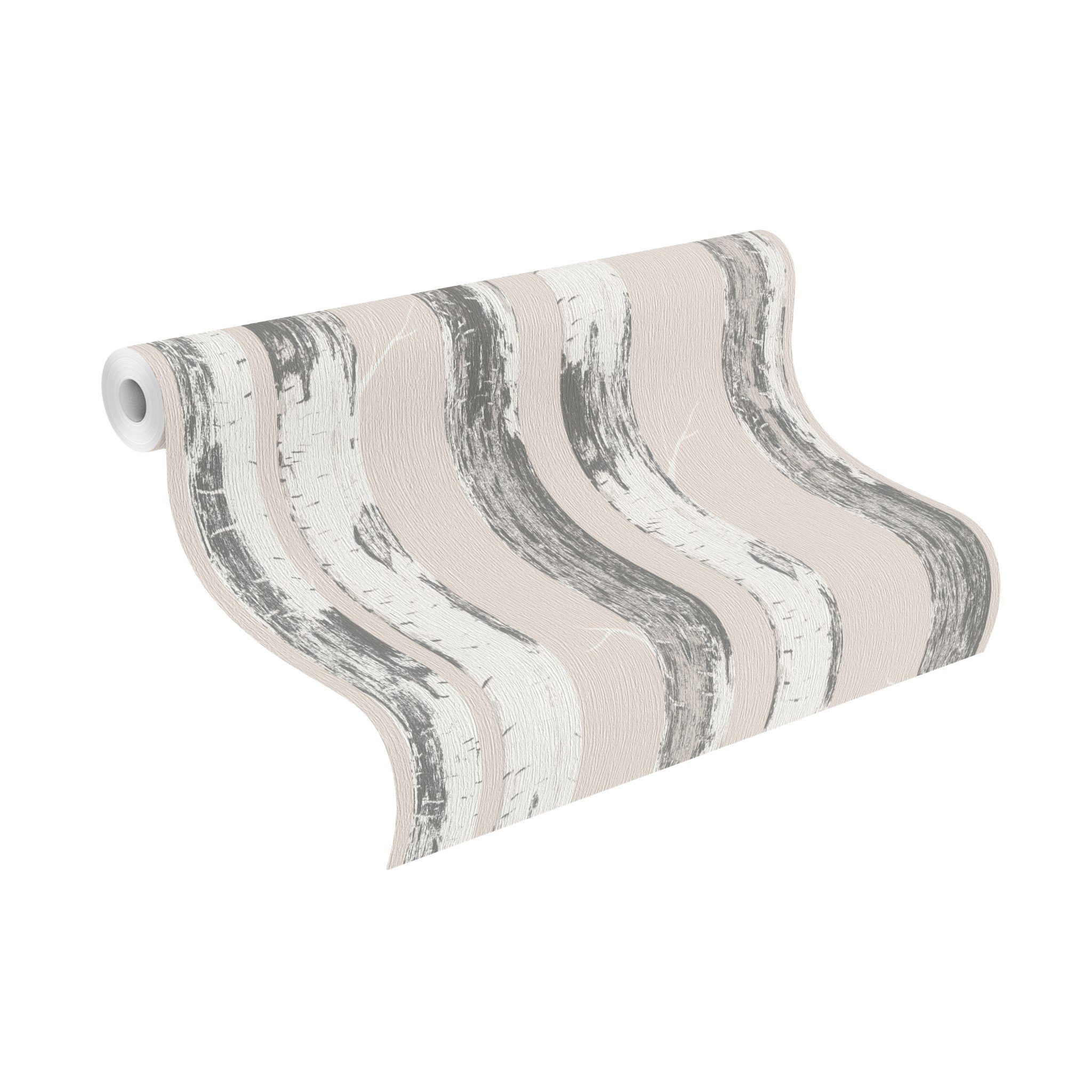 Rasch Papiertapete mit Birkenstämmen, strukturiert, Holz, günstig online kaufen