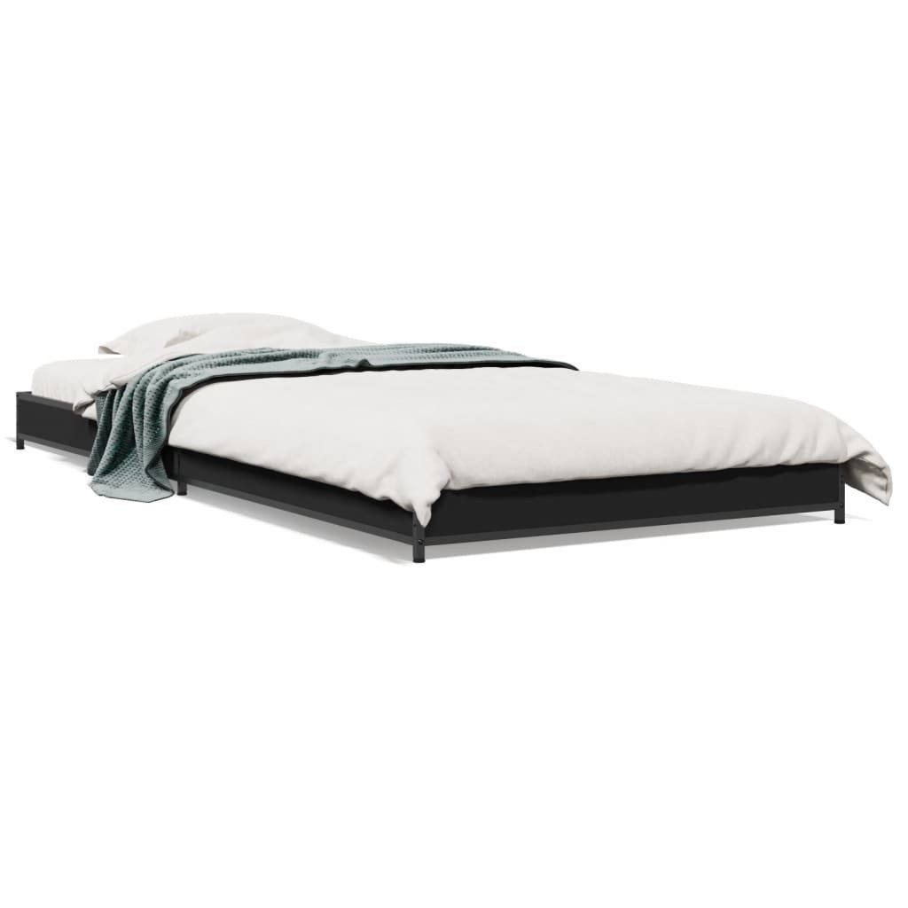vidaXL Bett Bettgestell Schwarz 75x190 cm günstig online kaufen