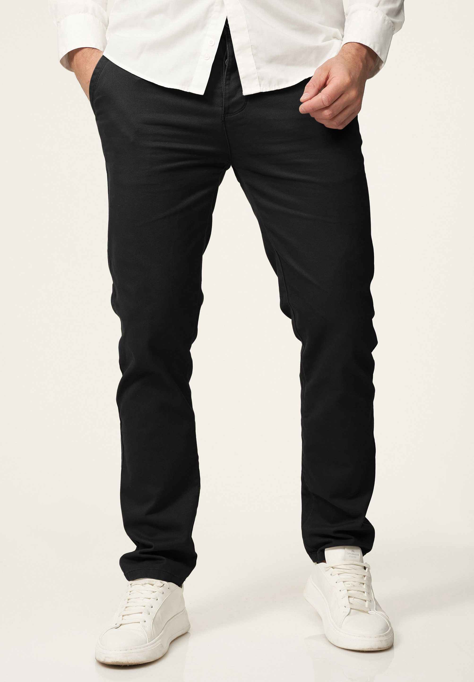 DAILY COTTON Chinohose DCPROVO Herren Chino Hose Elastische Jeans Stoffhose Slim-Fit Casual Business