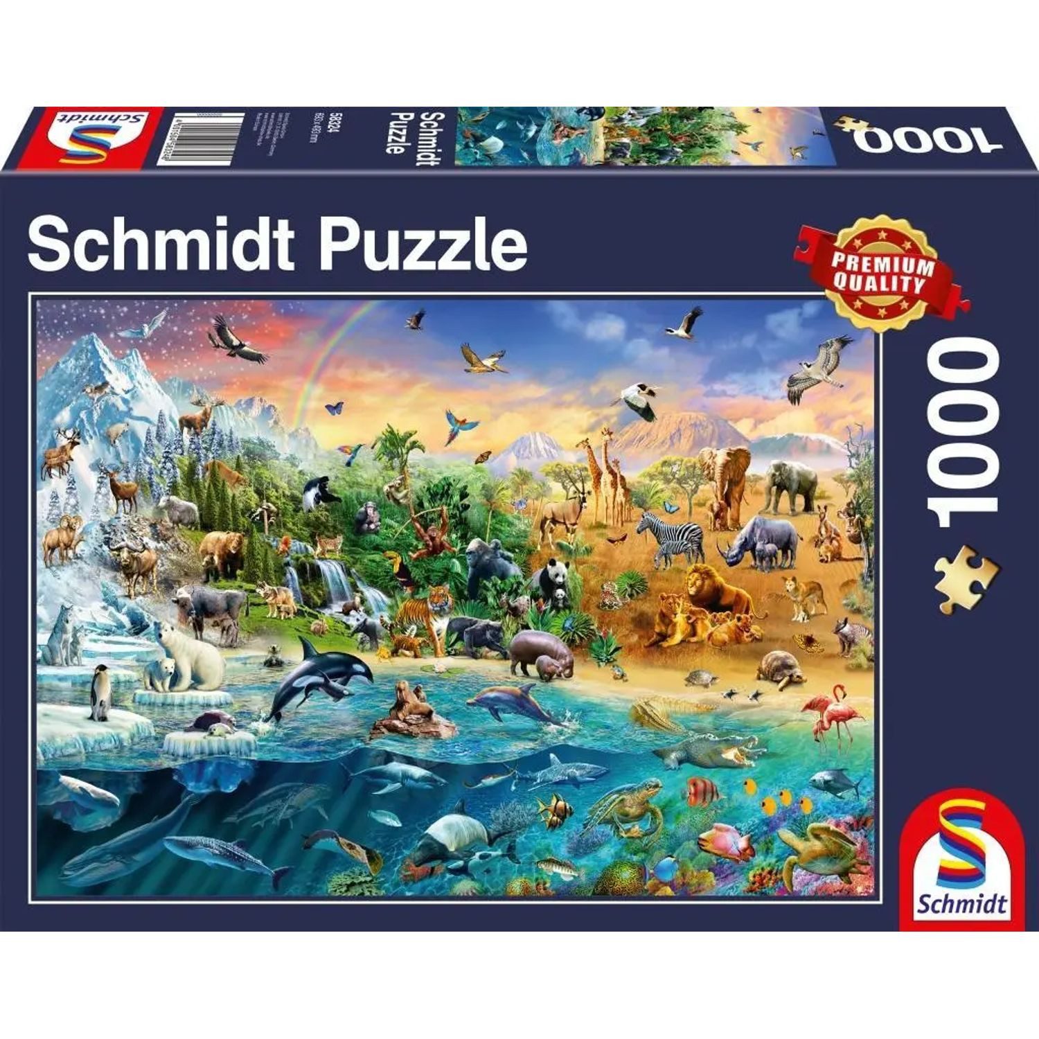 Schmidt Spiele Puzzle Die Welt der Tiere - Puzzle 1000 Teile, 1000 Puzzleteile