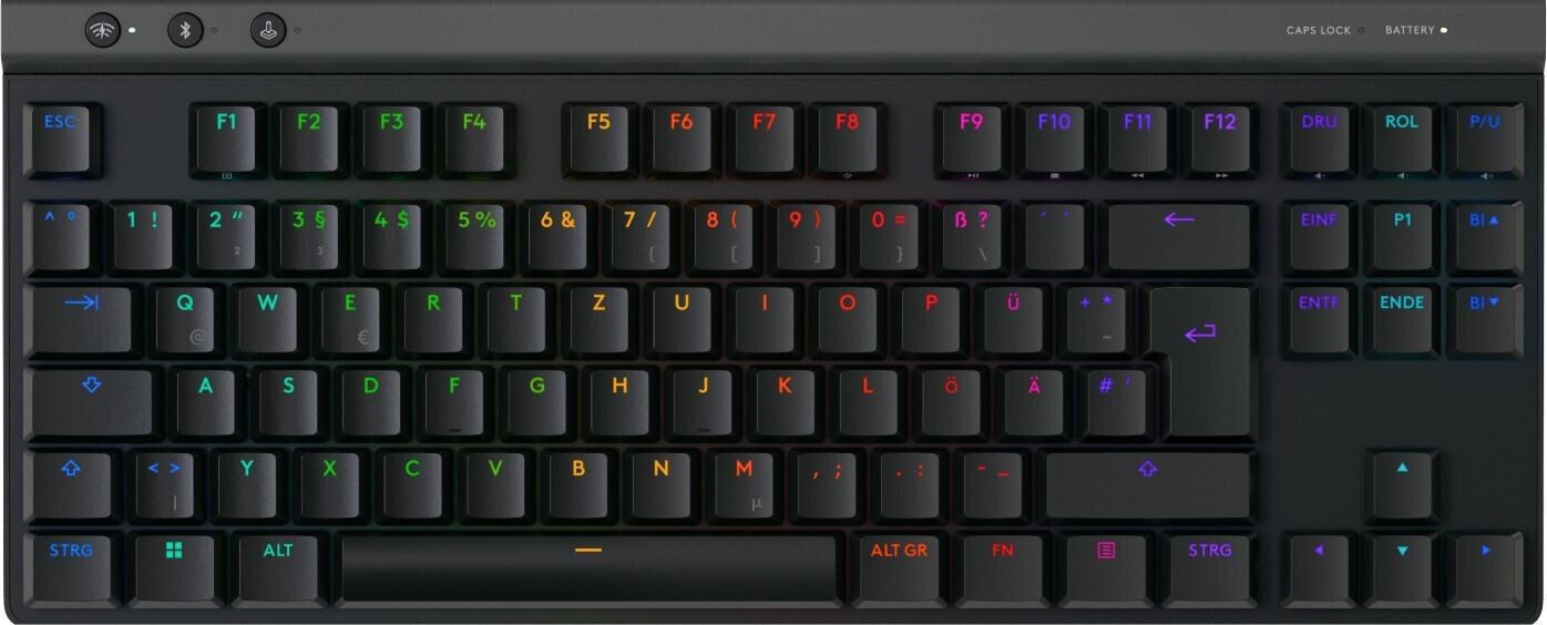 Logitech G515 Lightspeed TKL - Linear - Black - DEU Gaming-Tastatur