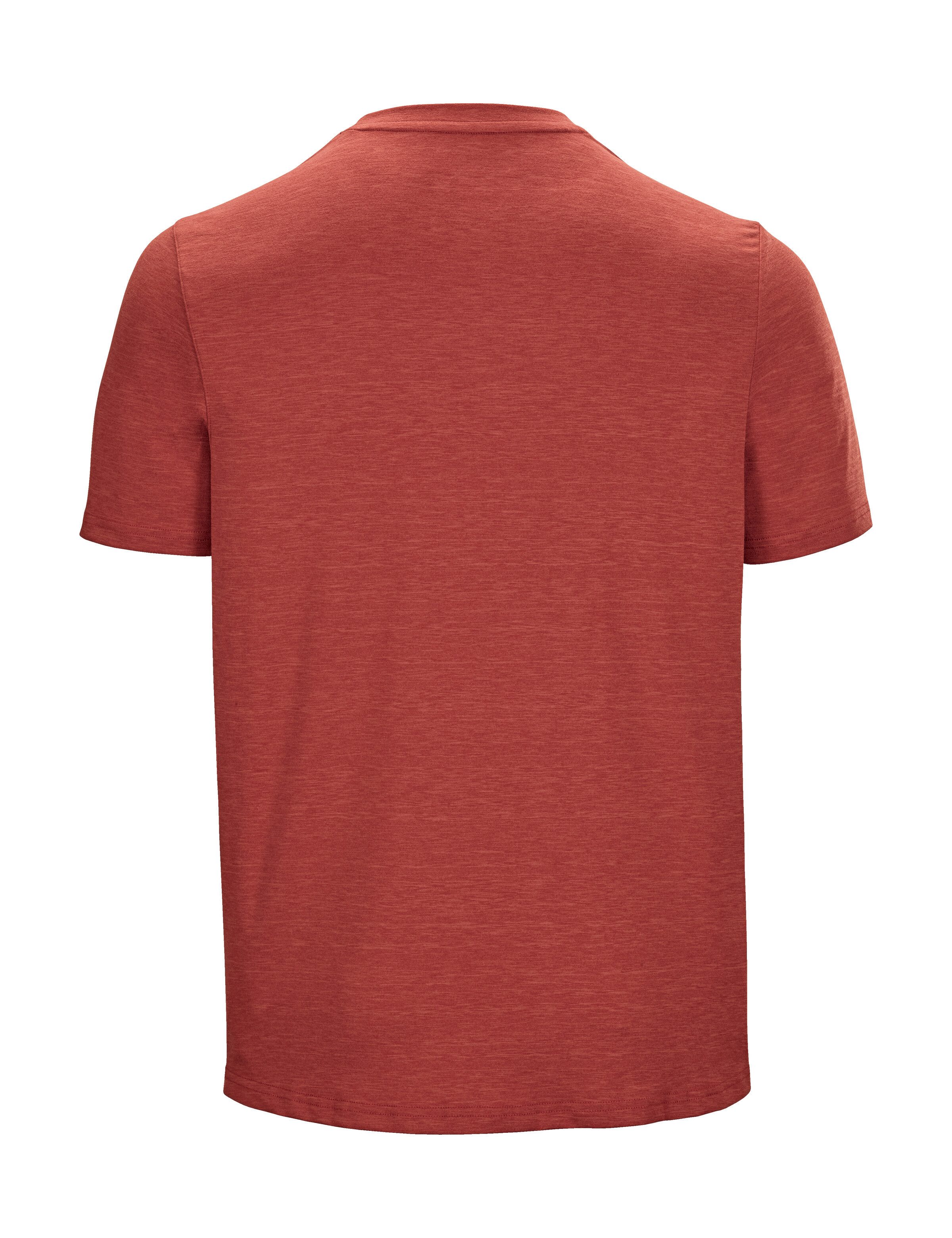 Killtec T-Shirt MN TSHRT C Schnelltrocknendes Herren T-Shirt mit Berg-Print und Melange-Optik