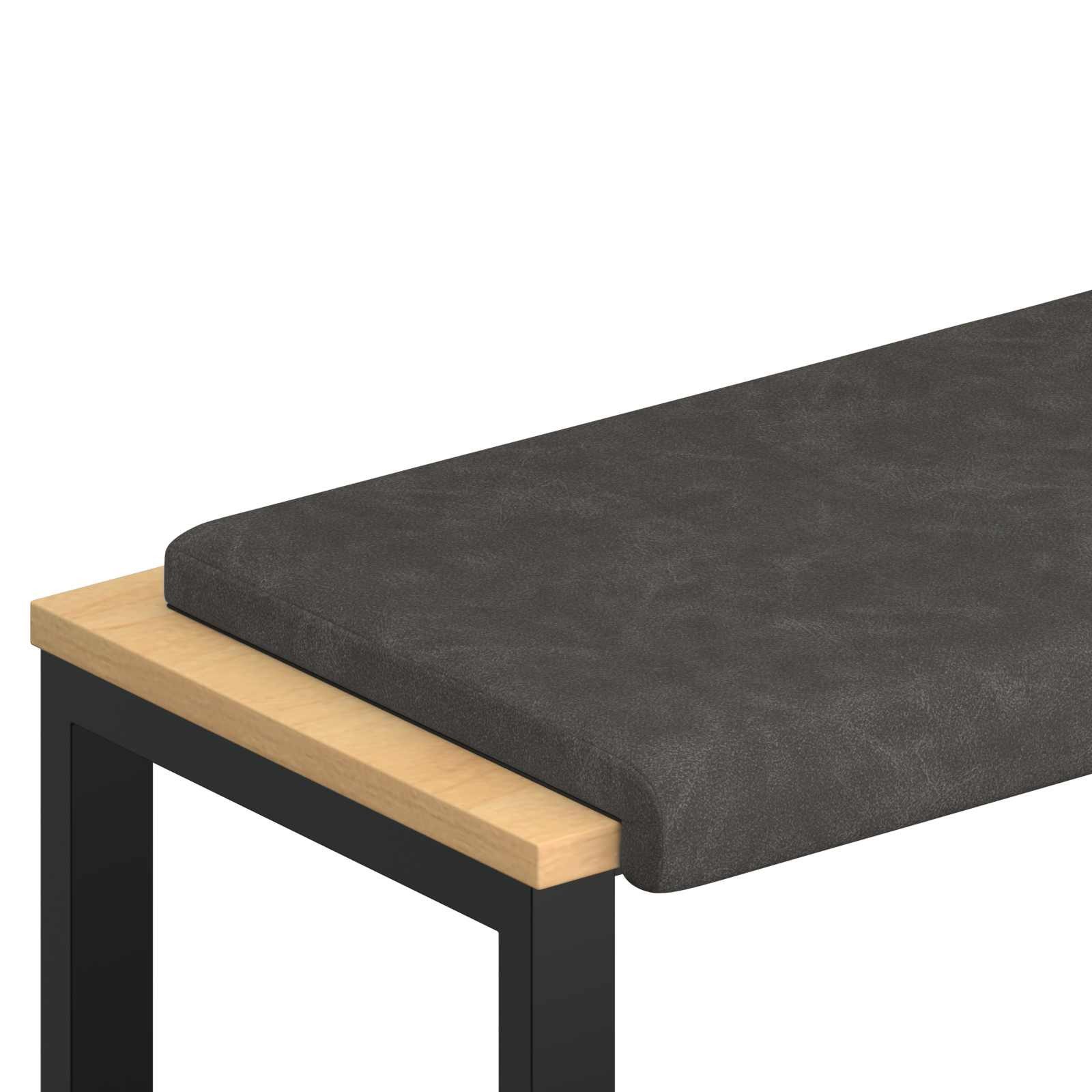 vidaXL Sitzauflage Bankkissen Kunstleder Schwarz Tiefe 35 cm, (1 St)