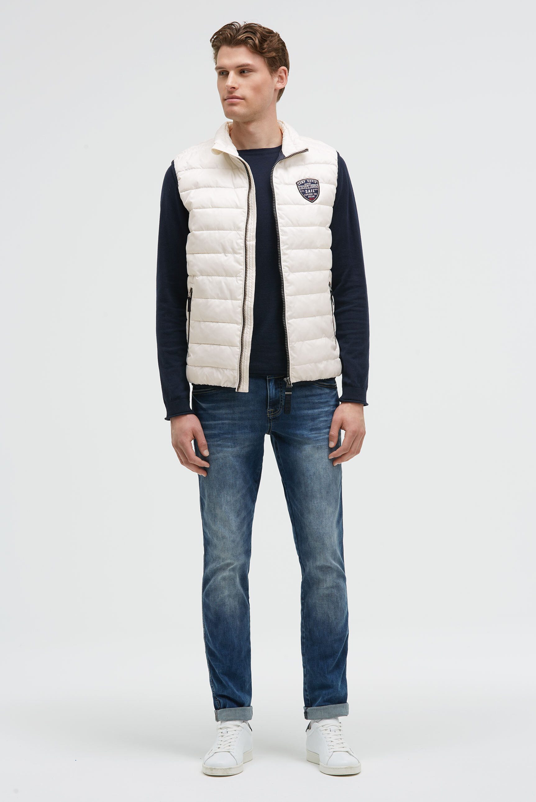 CAMP DAVID Steppweste mit elastischem Saumabschluss