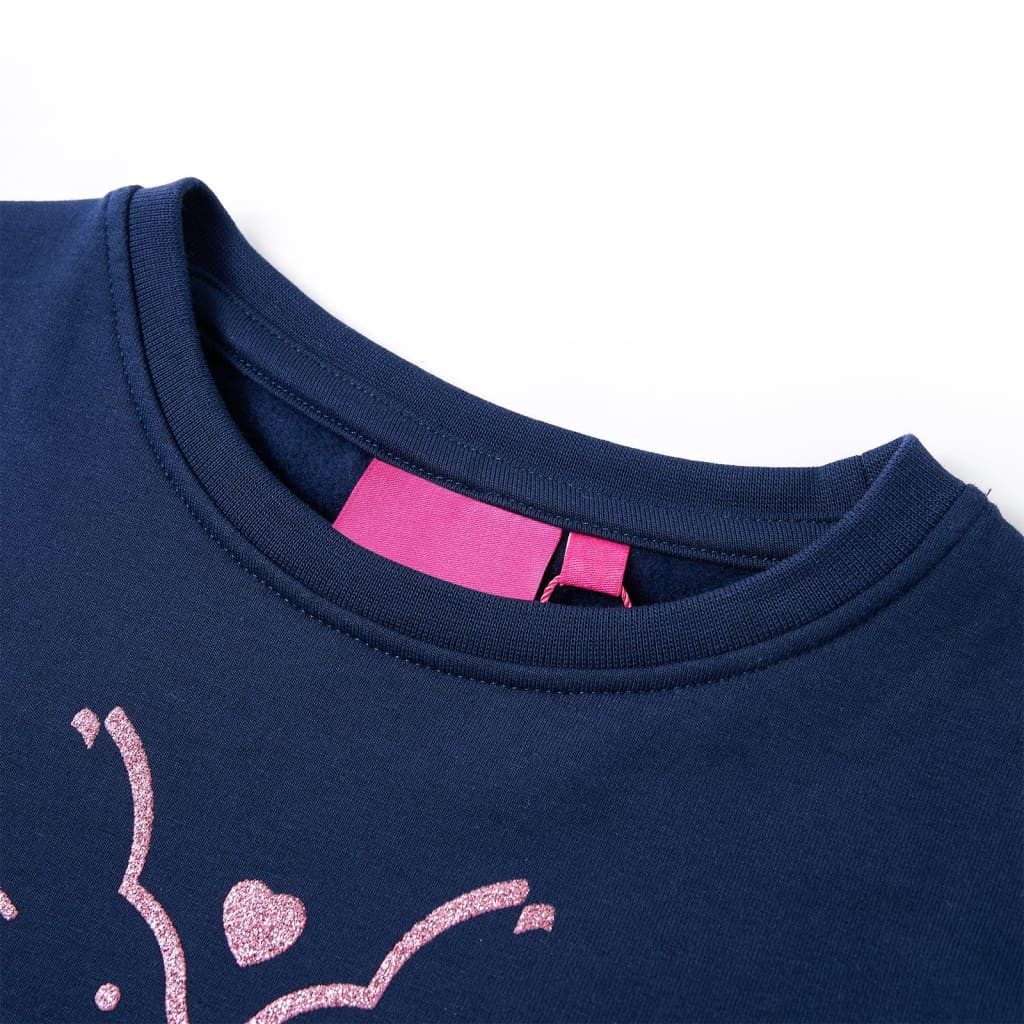 vidaXL Longpullunder Kinder-Pulloverkleid Marineblau 92