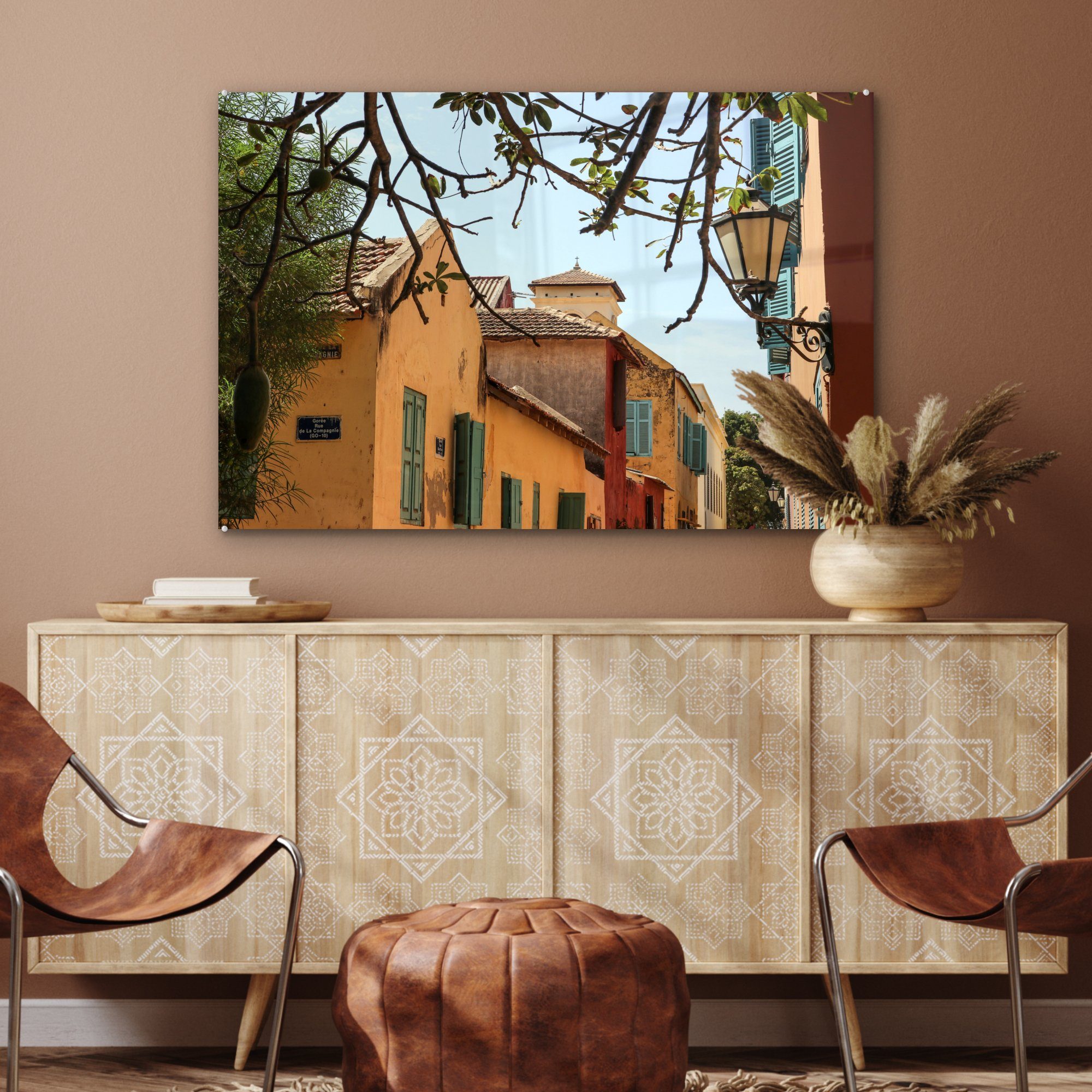 Acrylglasbild (1 Senegal, Schlafzimmer Häusern Wohnzimmer MuchoWow von St), im Acrylglasbilder Nahaufnahme &