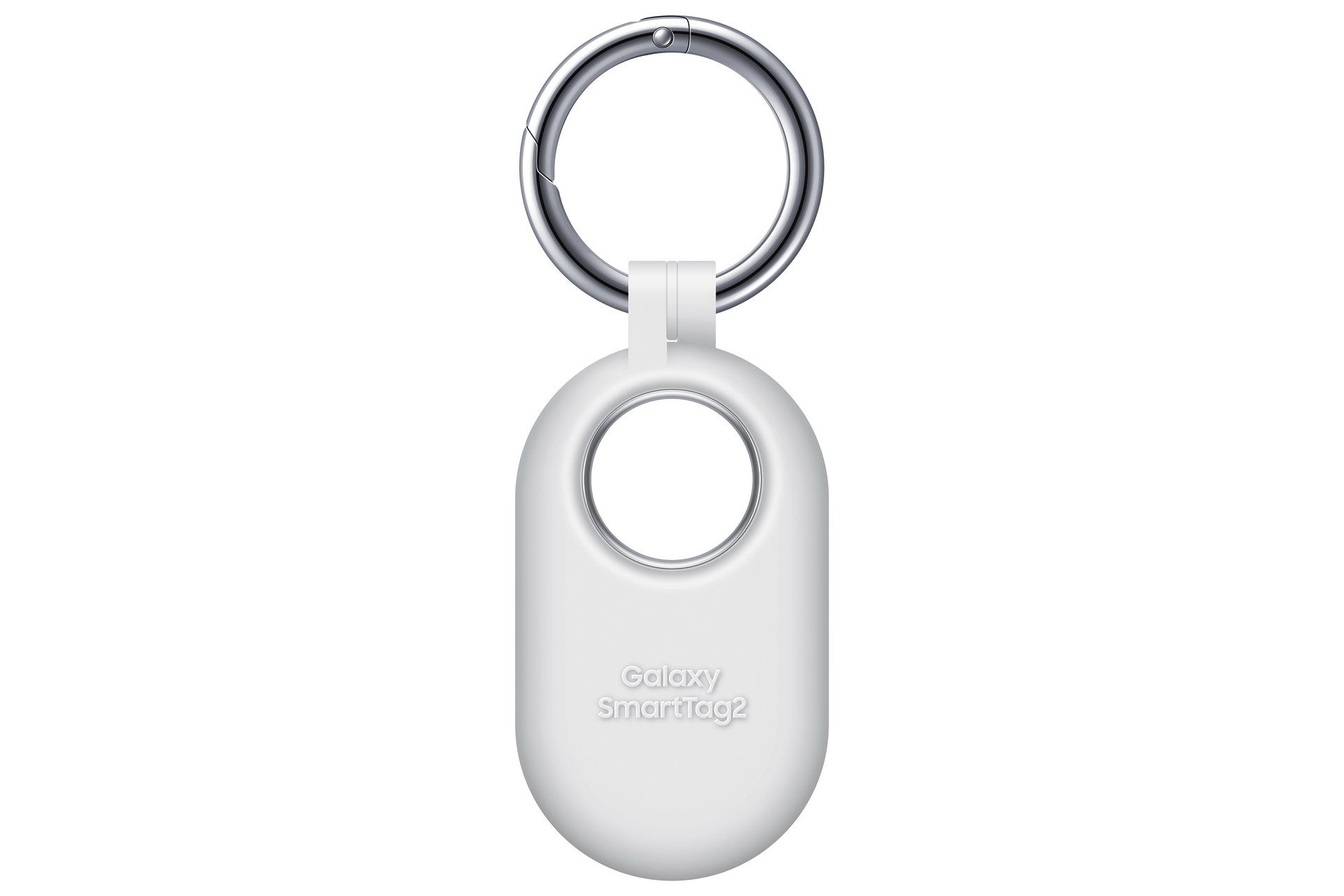Samsung Schlüsselanhänger Silicone Case für Samsung Galaxy SmartTag2, Schutzhülle aus Silikon mit Karabiner Ring Weiß