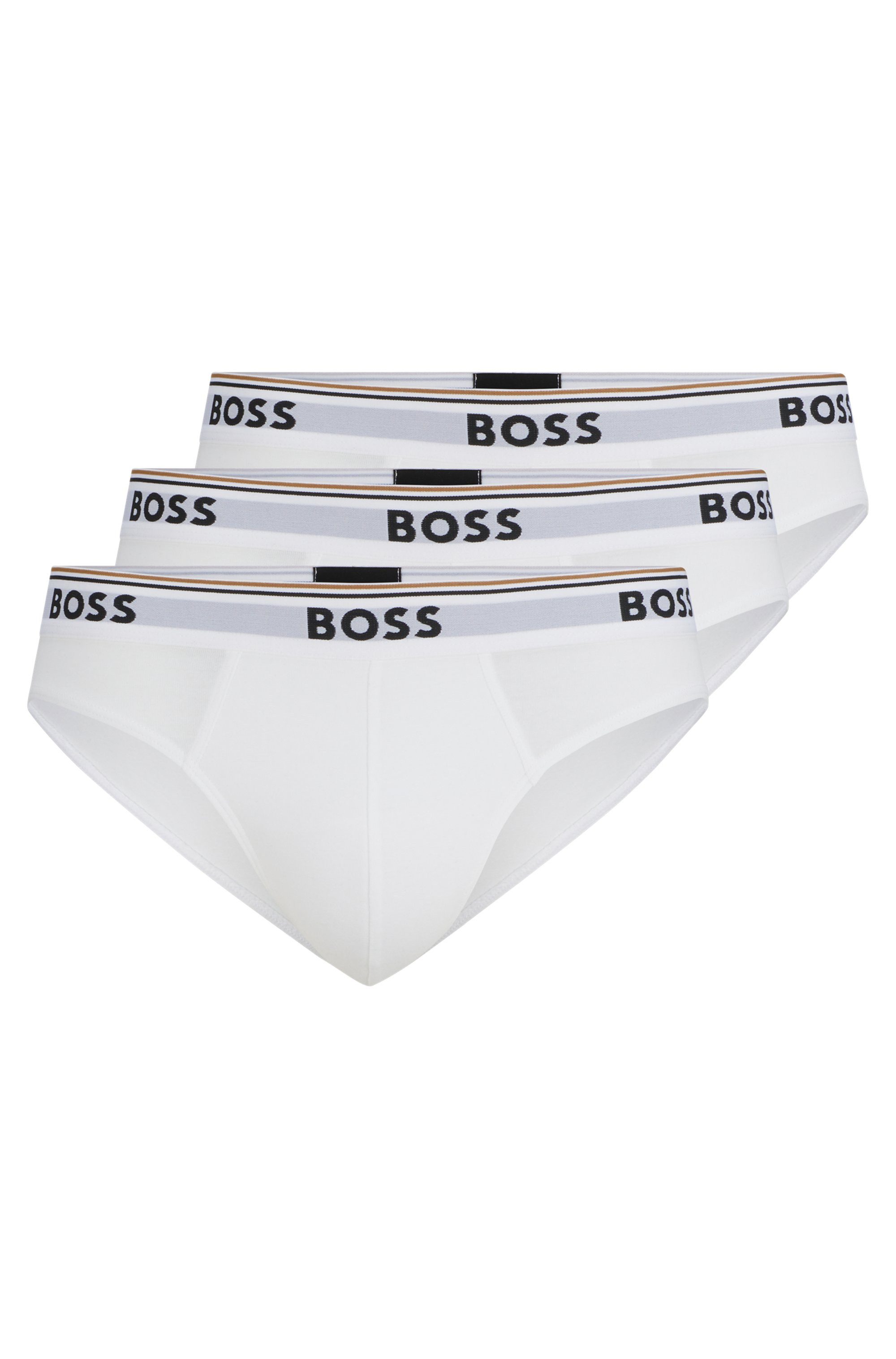 BOSS Slip Brief 3P Power (3-St) Elastikbund mit Logo günstig online kaufen