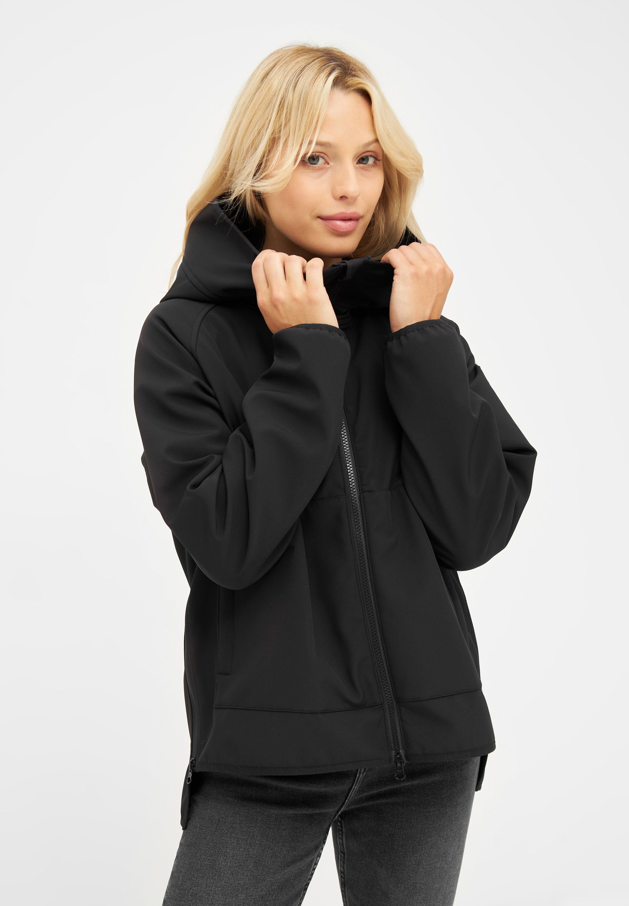 Derbe Softshelljacke Peutby wasserabweisend, winddicht, Kapuze