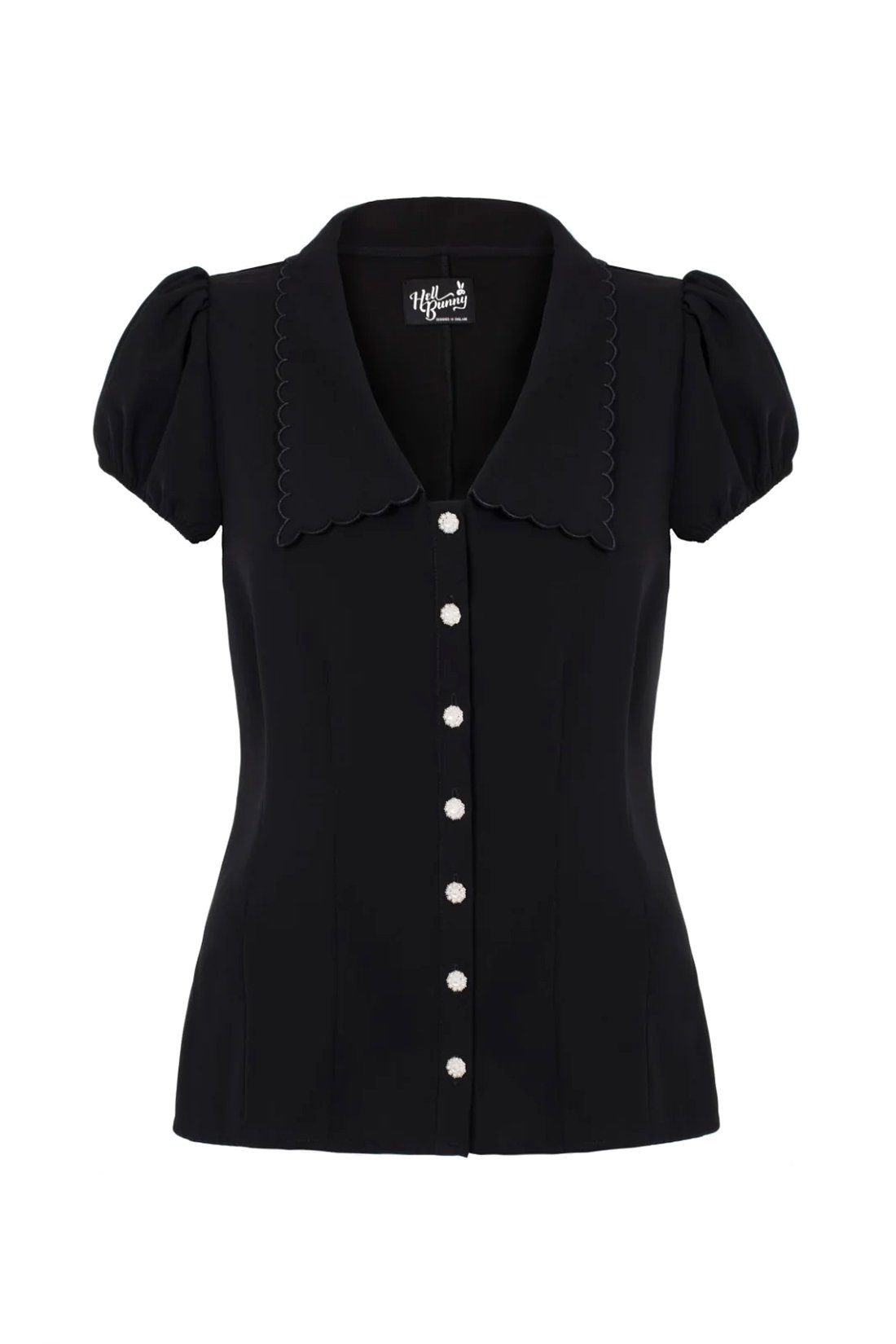 Hell Bunny Blusenshirt Maddy Schwarz günstig online kaufen