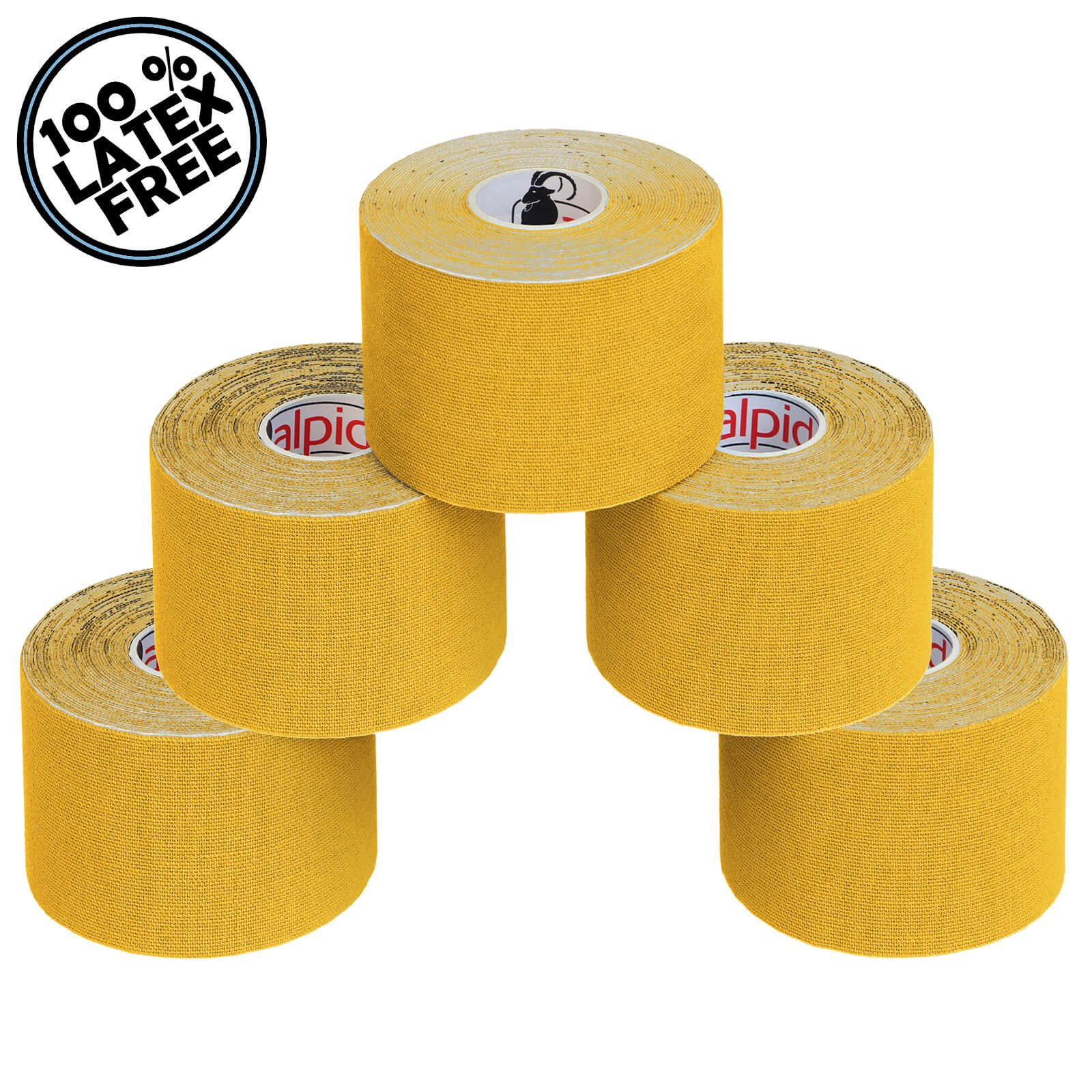 ALPIDEX Kinesiologie-Tape ALPIDEX 5 Rollen Kinesiologie Tape 5 m x 5 cm in verschiedenen Farben