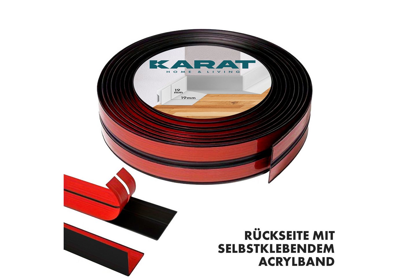 Thumbnail - Kubus Dichtungsband Nuuk, Selbstklebende flexible Knickleiste, In drei Farben und Längen