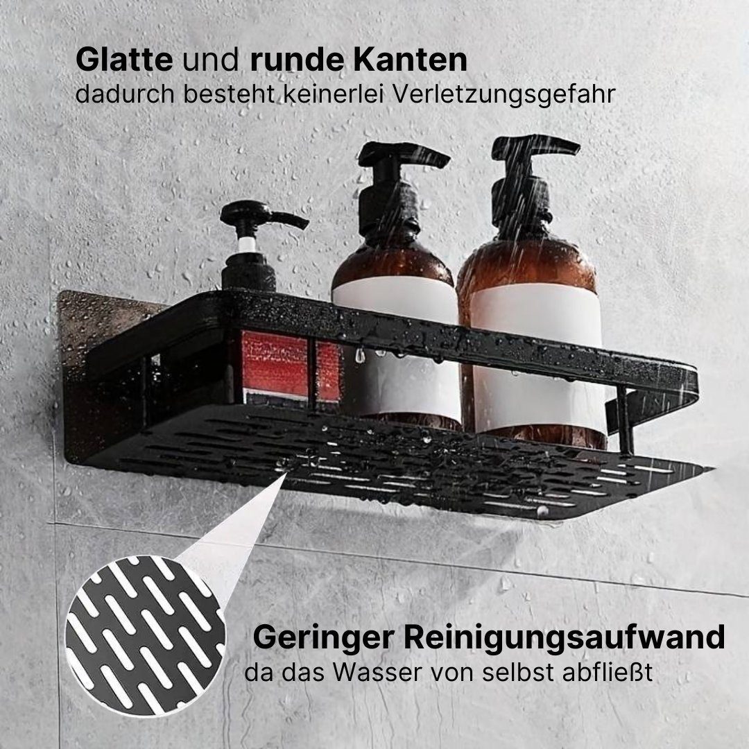 LIVINA HOME Duschablage ohne Bohren, Duschablage zum hängen, Duschkorb in schwarz, 1-tlg., Badregal, Duschregal, Duschzubehör, Badezimmerorganizer, +4 Haken – Bild 5 von 5