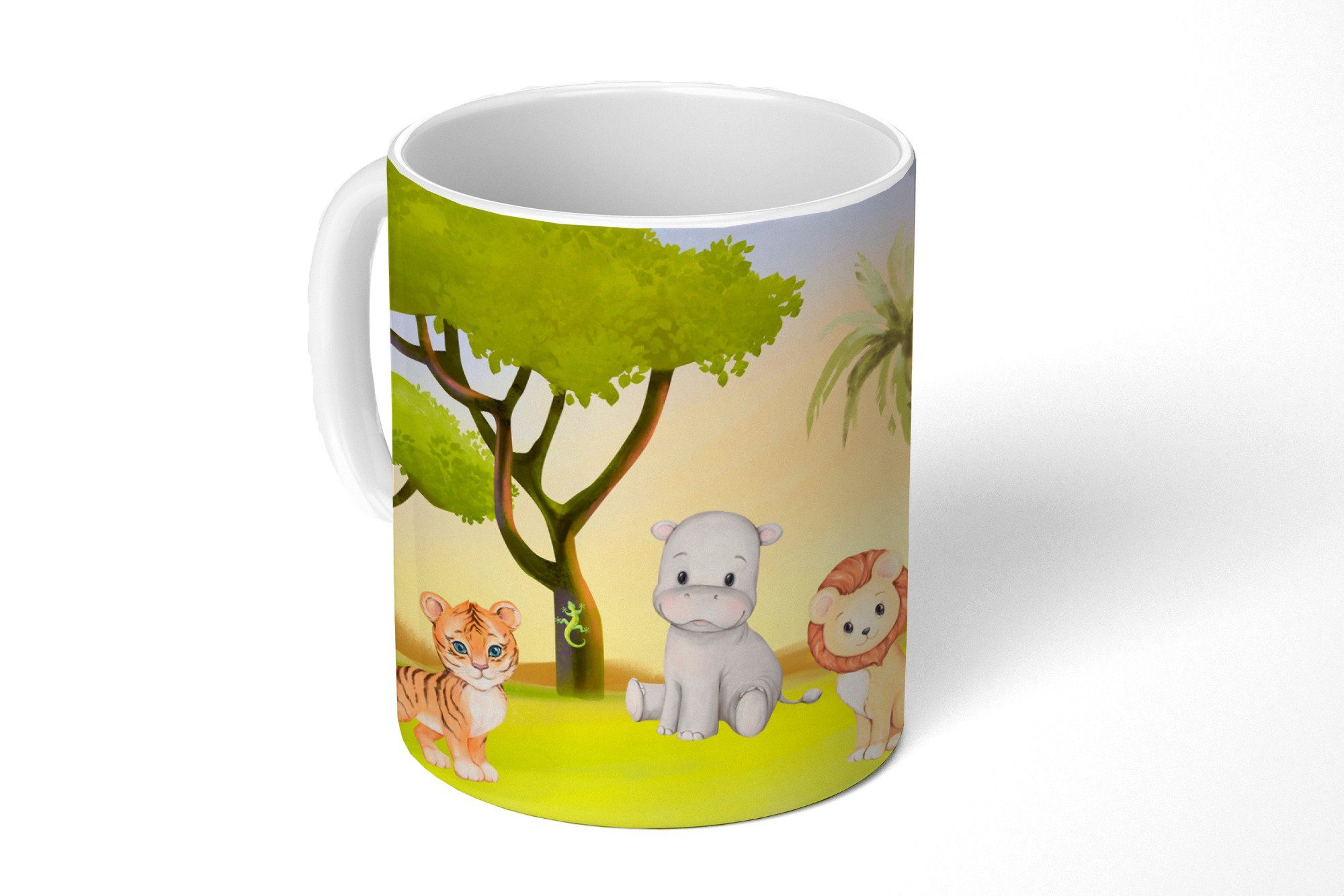 MuchoWow Tasse Dschungel - Tiere - Kinder, Keramik, Kaffeetassen, Teetasse, Becher, Teetasse, Geschenk | Tassen