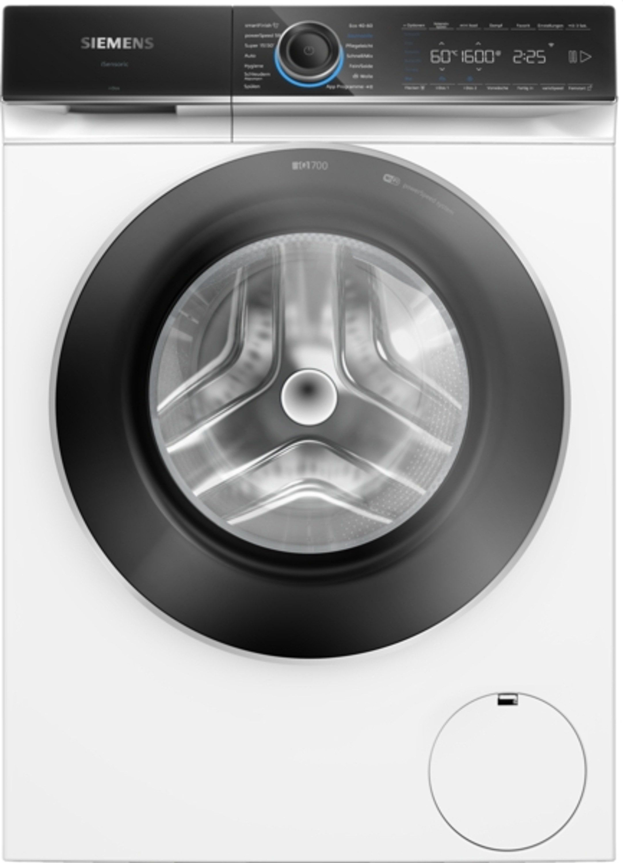 SIEMENS Waschmaschine iQ700 WG56B2A41, 10 kg, 1600 U/min, Super 30'/15', Waschmittel-Dosierung