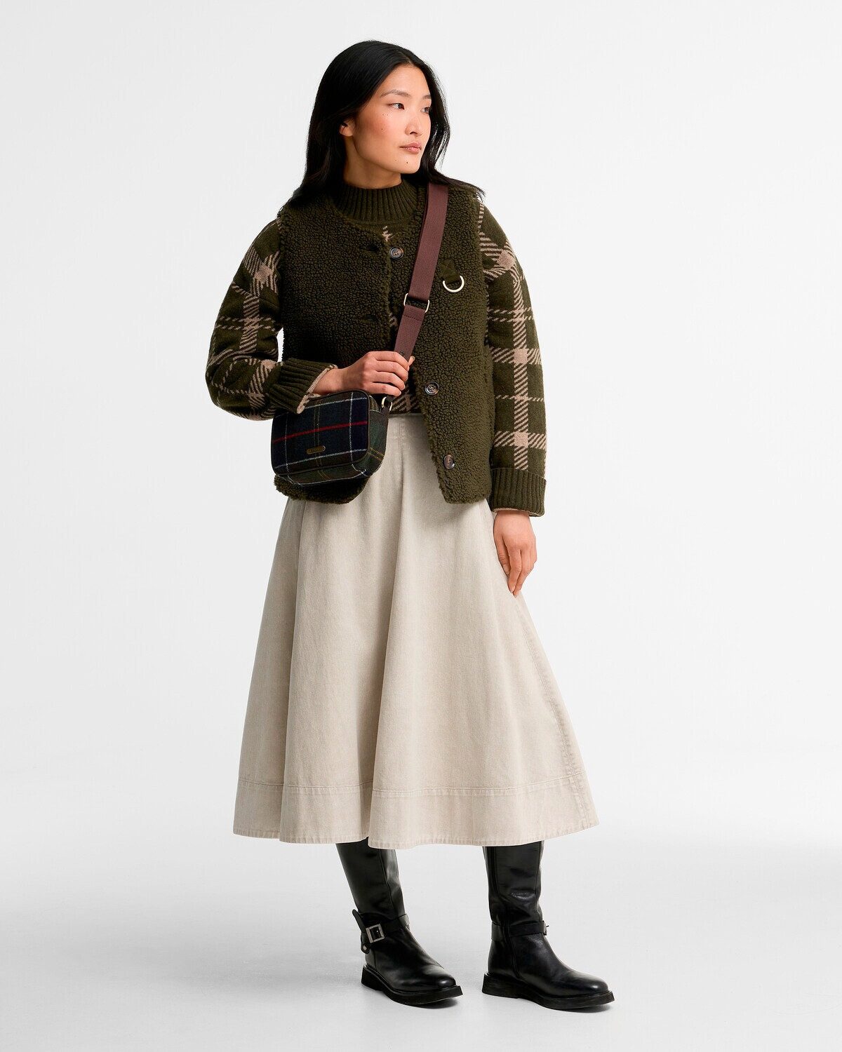 Barbour Reisetasche Crossbody Tasche Contin Tartan Mini
