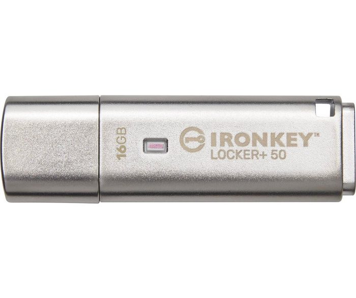Kingston IRONKEY LOCKER+ 50 16GB USB-Stick (USB 3.2 Lesegeschwindigkeit 145 MB/s)